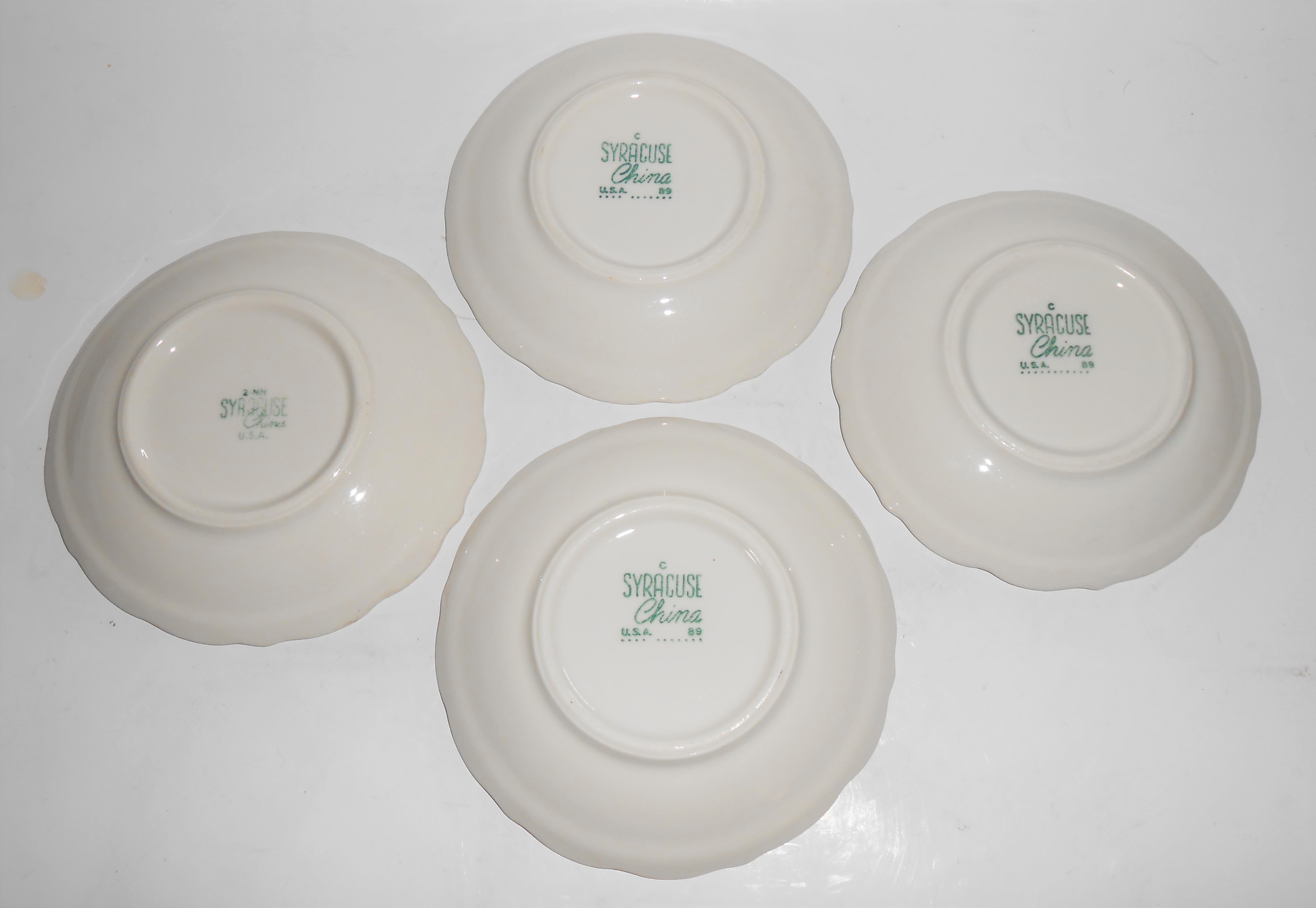 Syracuse China Park Lane Restaurant Set/4 Saucers