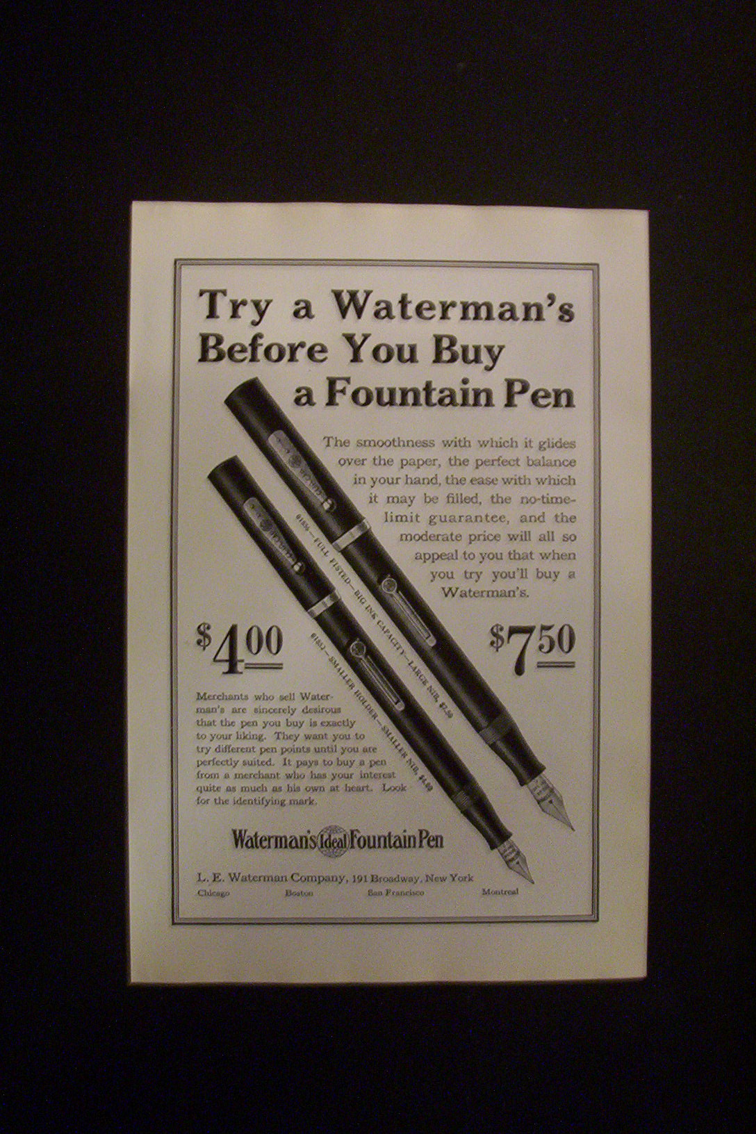 1926  Waterman's  Fountain  Pen