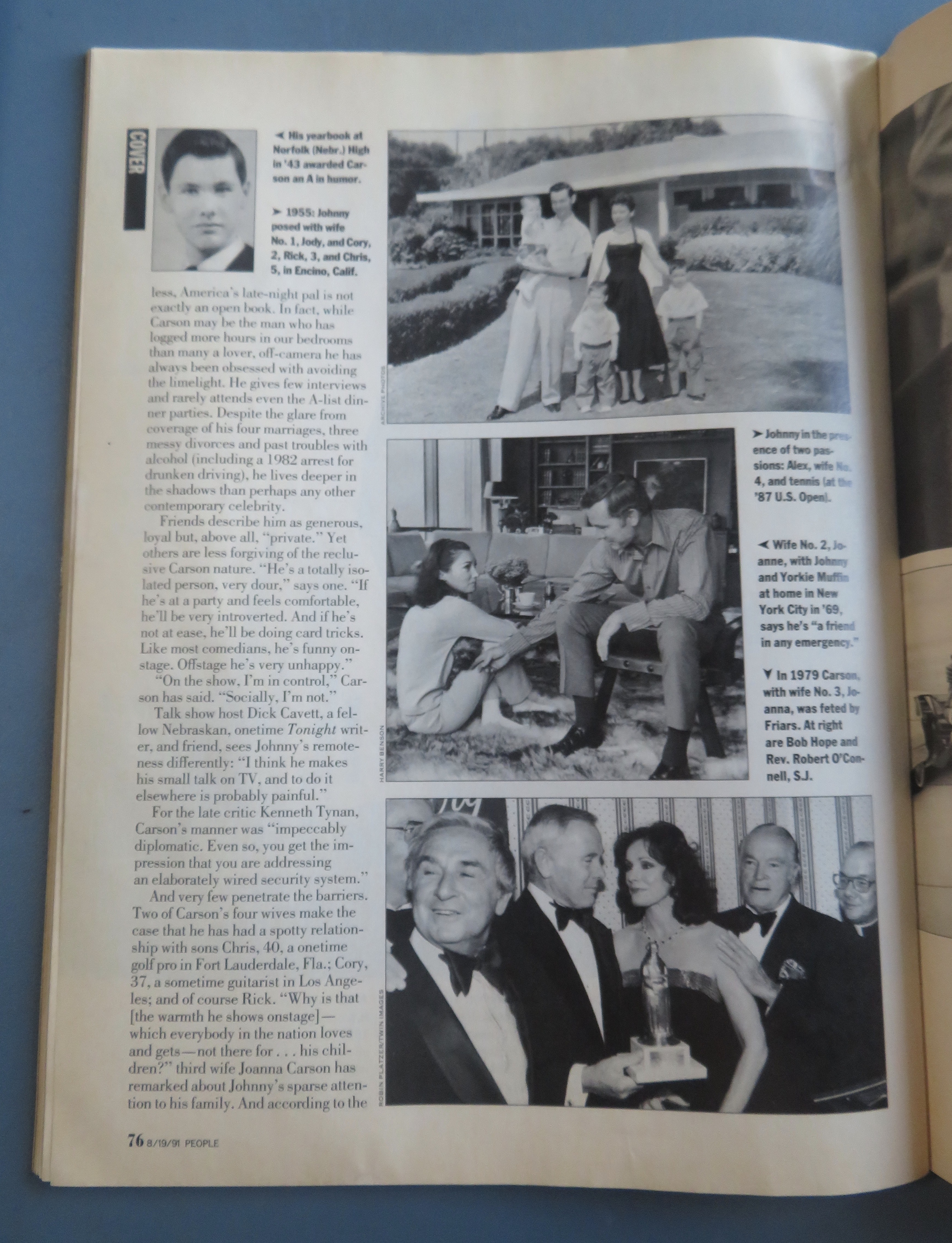 People Weekly Magazine August 19, 1991 Johnny Carson