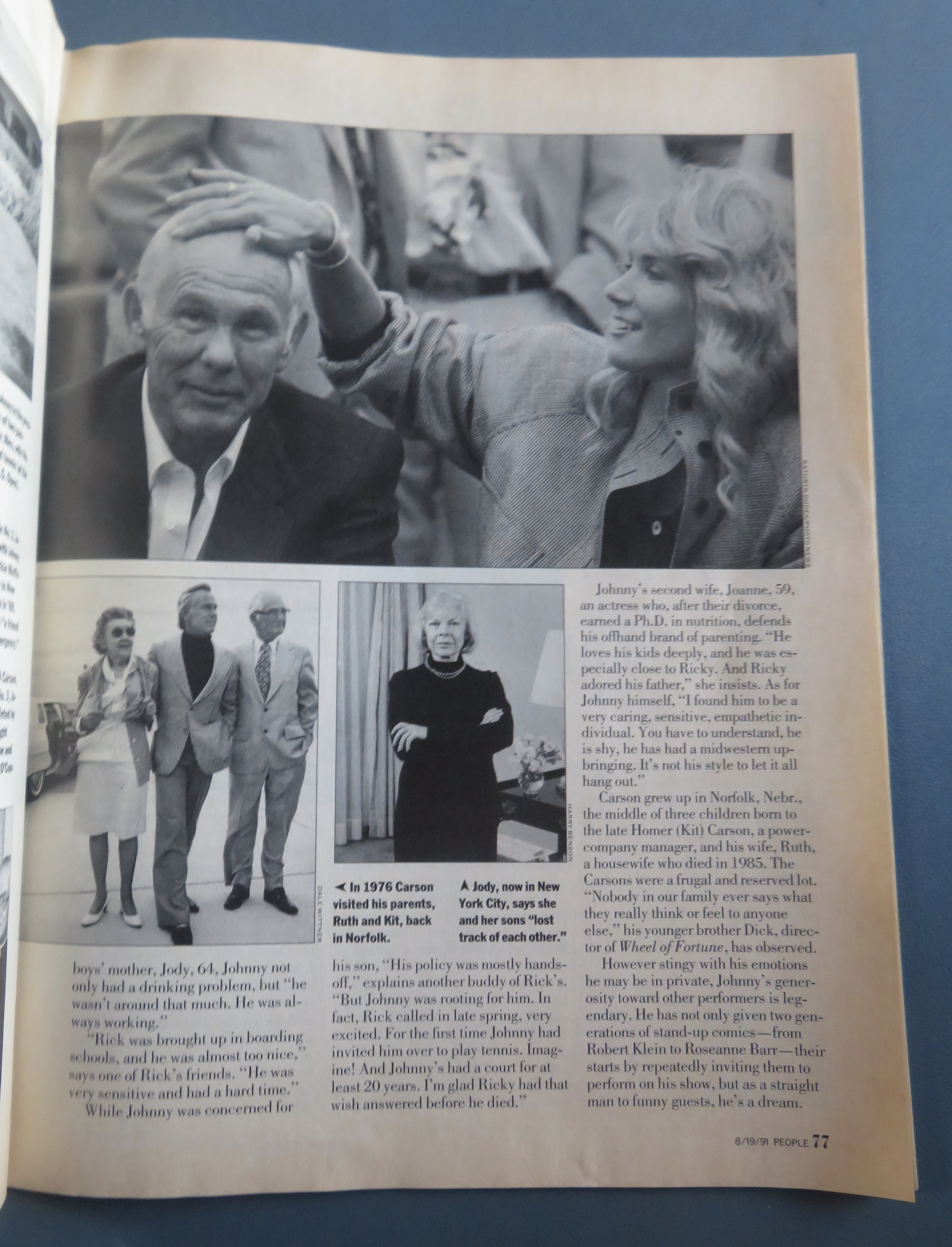 People Weekly Magazine August 19, 1991 Johnny Carson