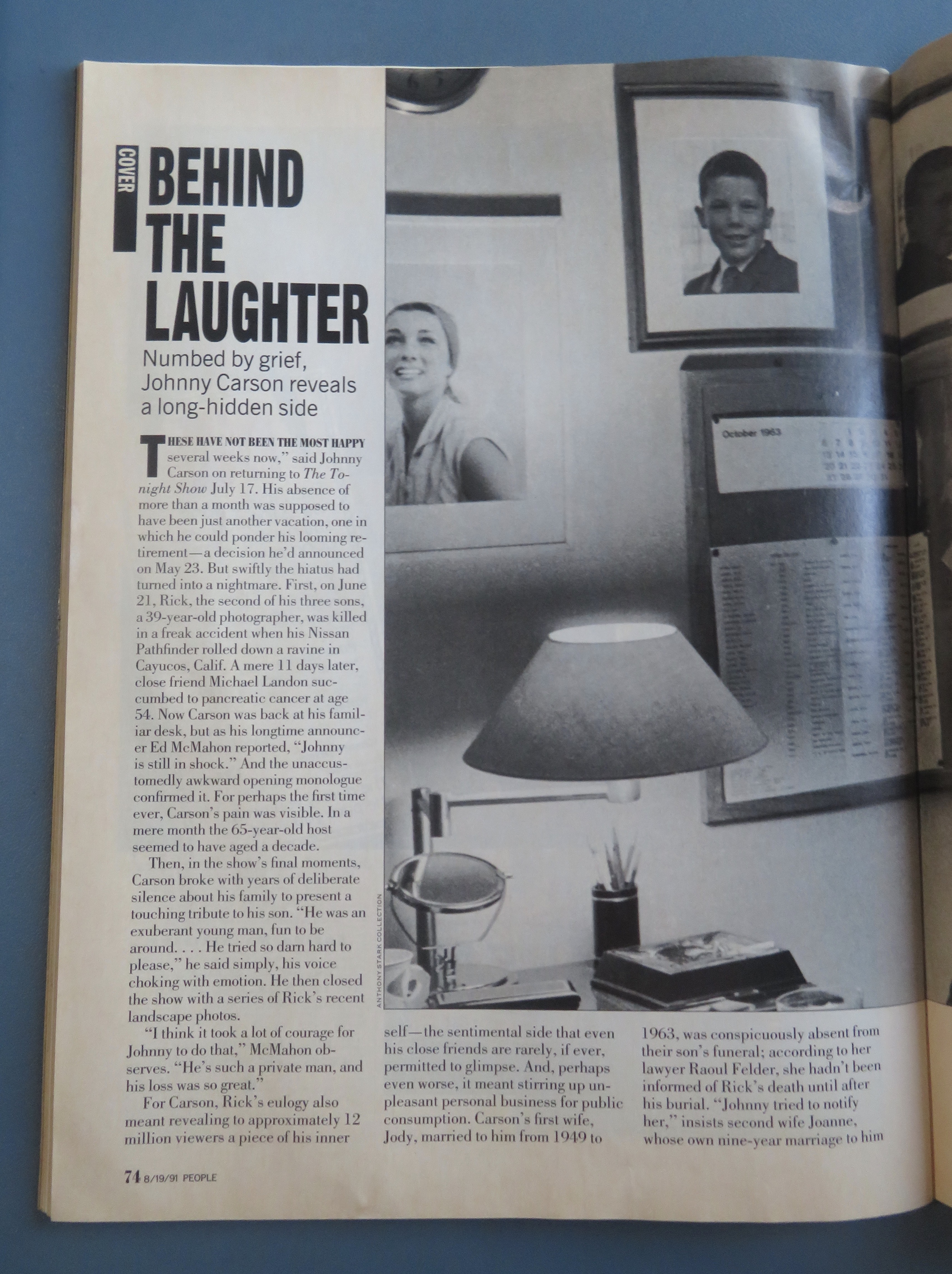 People Weekly Magazine August 19, 1991 Johnny Carson
