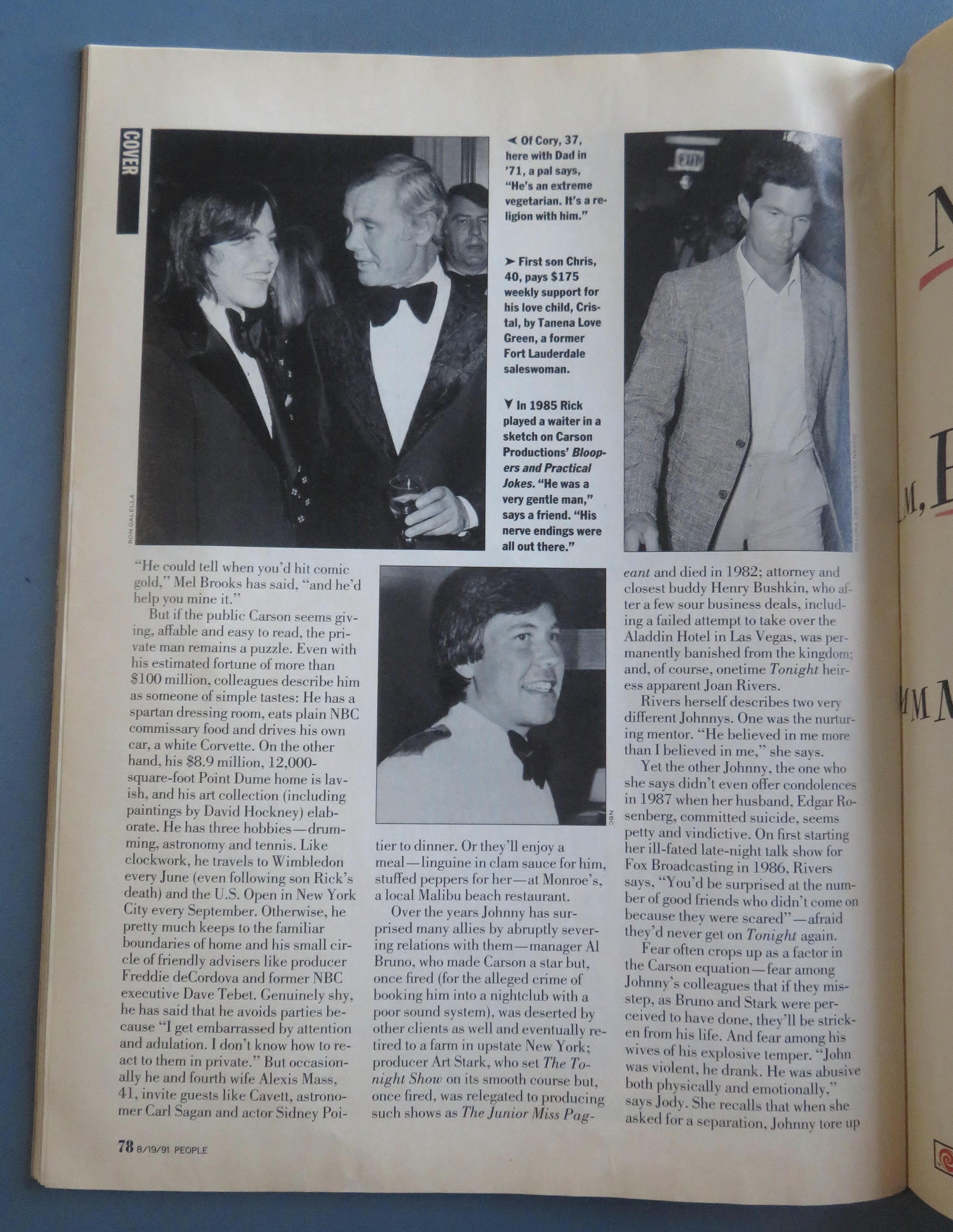 People Weekly Magazine August 19, 1991 Johnny Carson