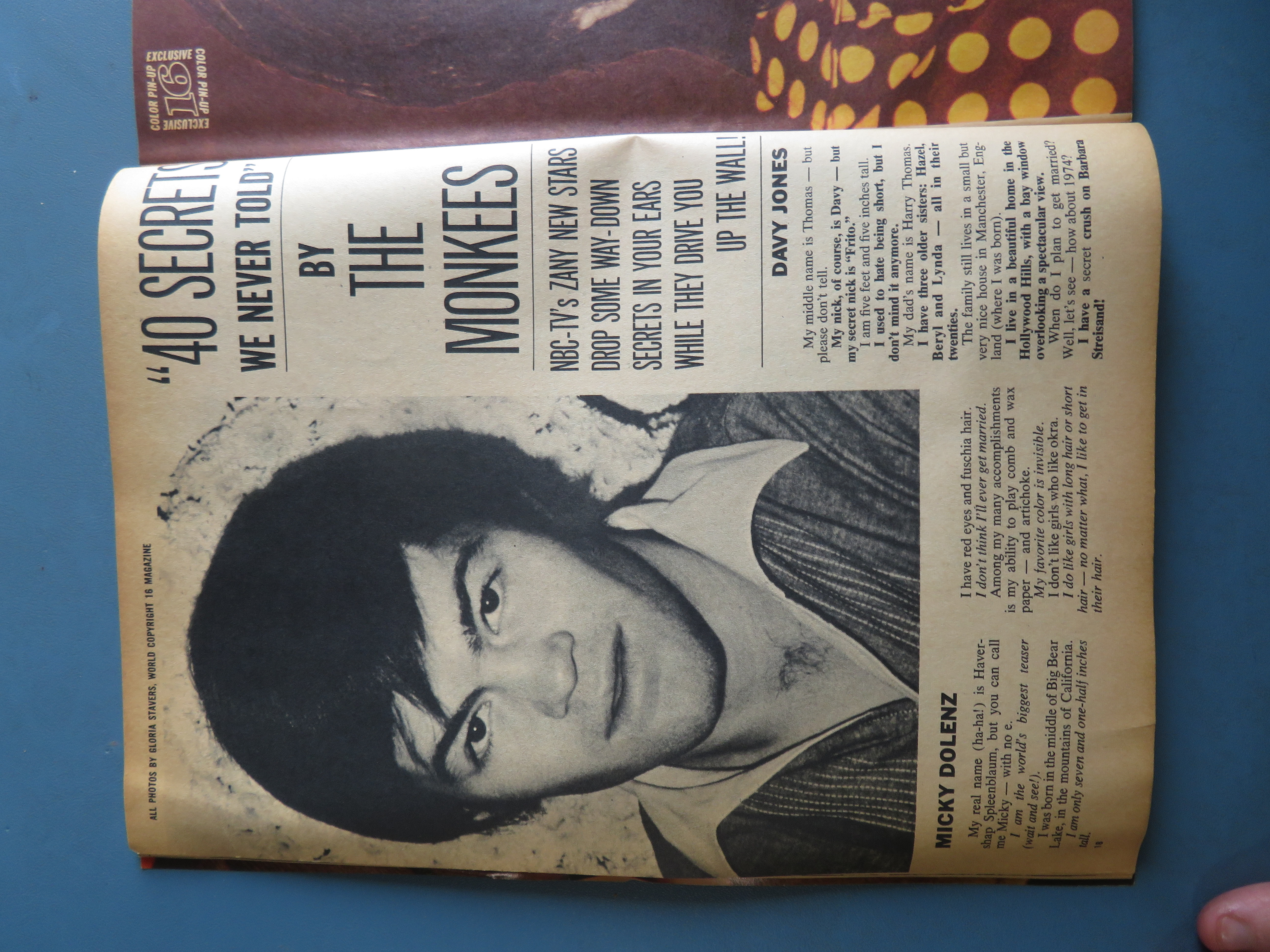 16 Magazine January 1967 Beatles, Monkees & Raiders