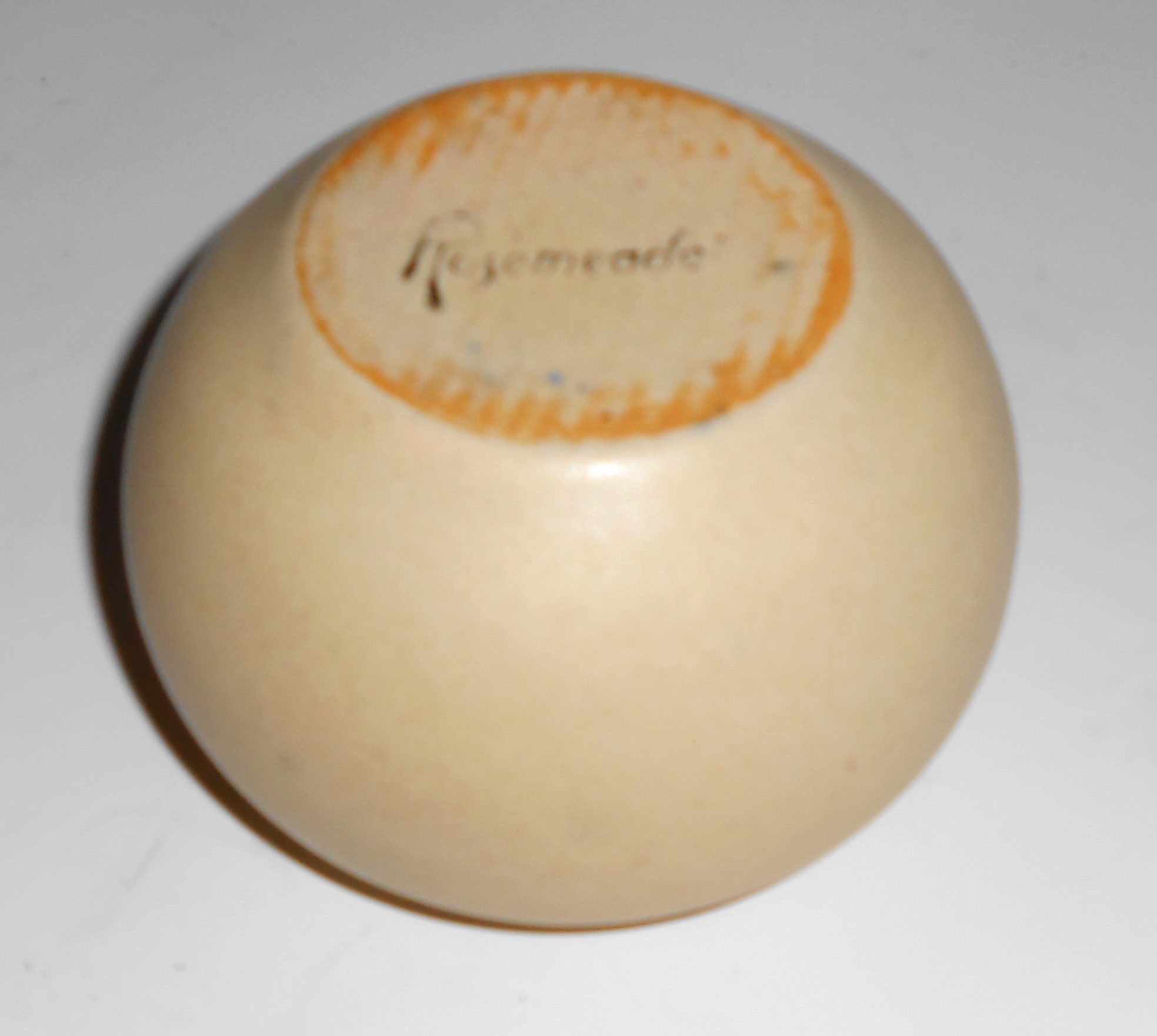 Rosemeade Pottery Pale Yellow Flower Frog Vase! MINT