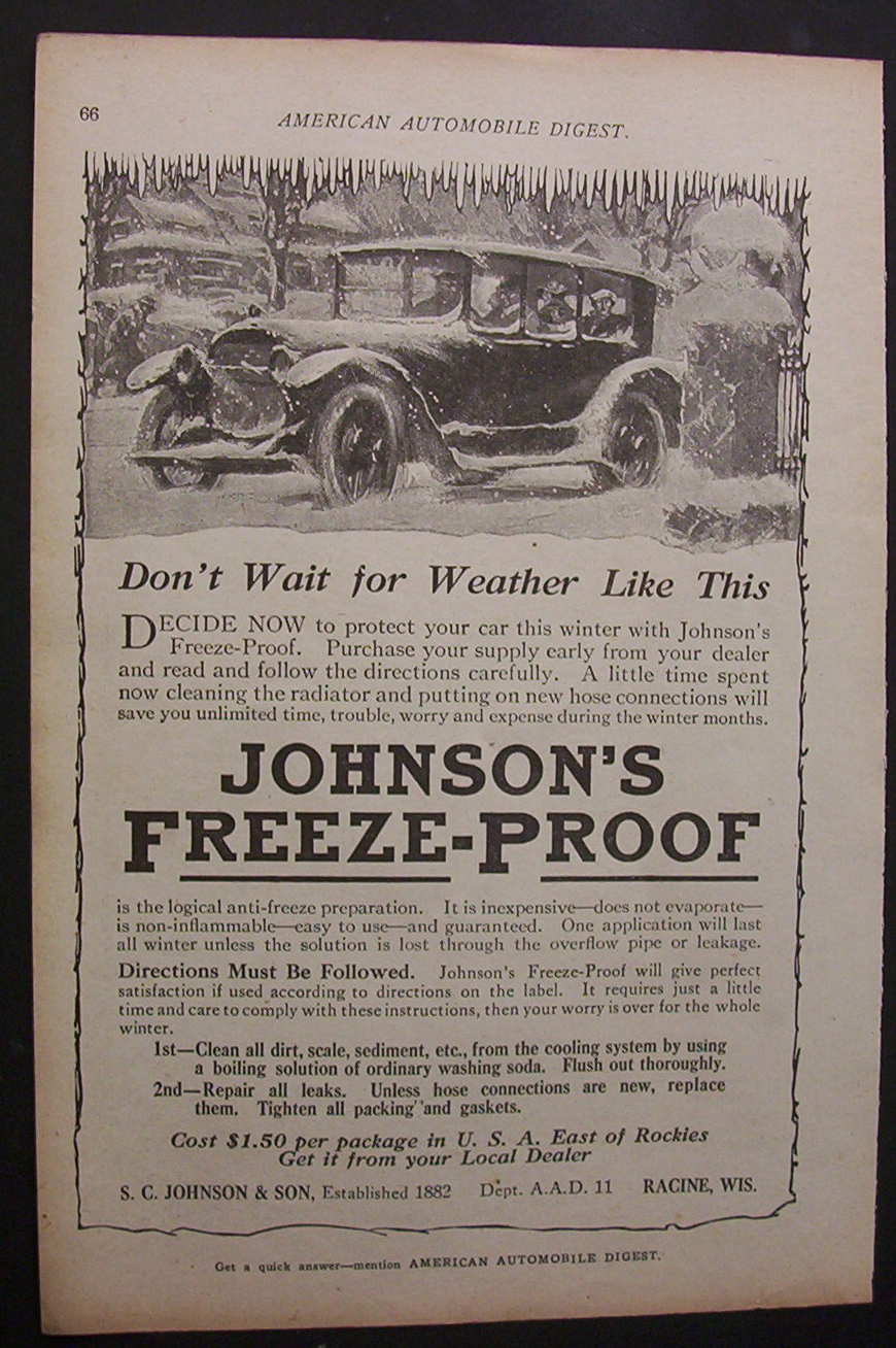 1919 Johnson's Freeze Proof