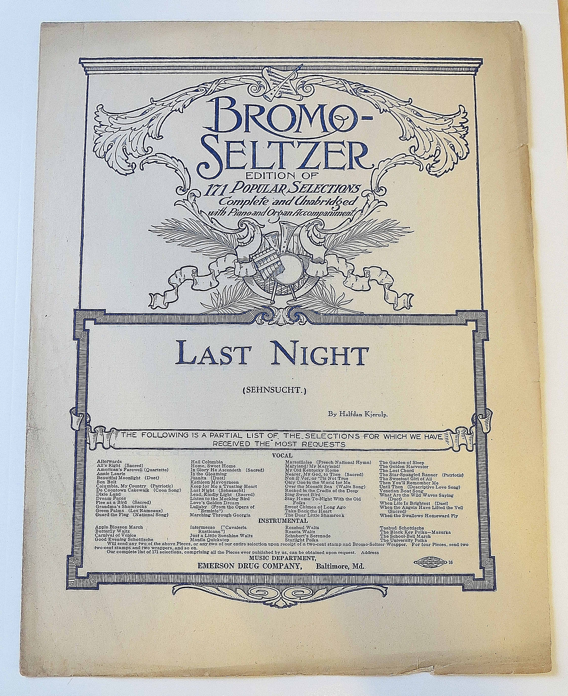 1900's Bromo-Seltzer - Last Night
