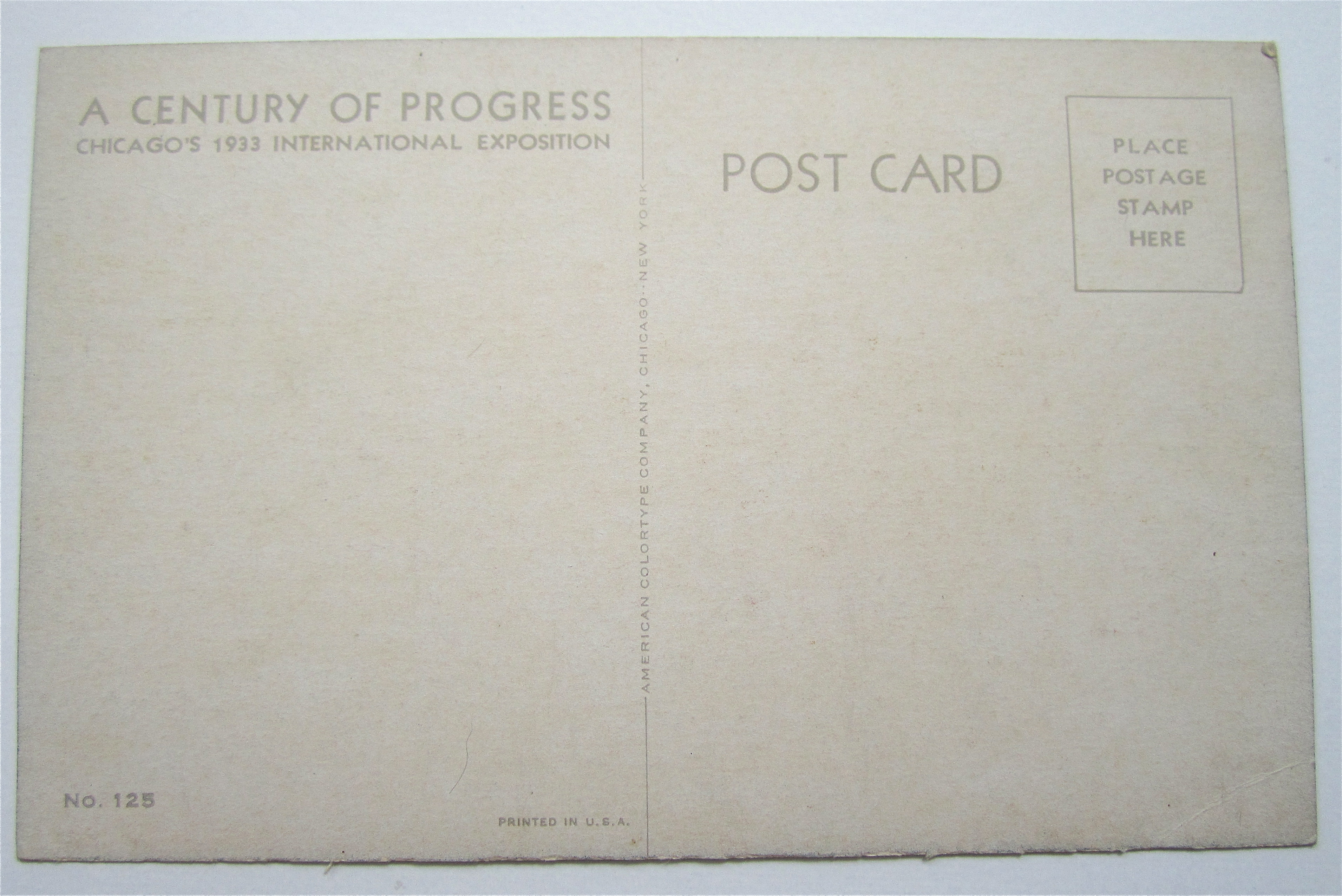 Electrical Group, Chicago's 1933 Expo Postcard