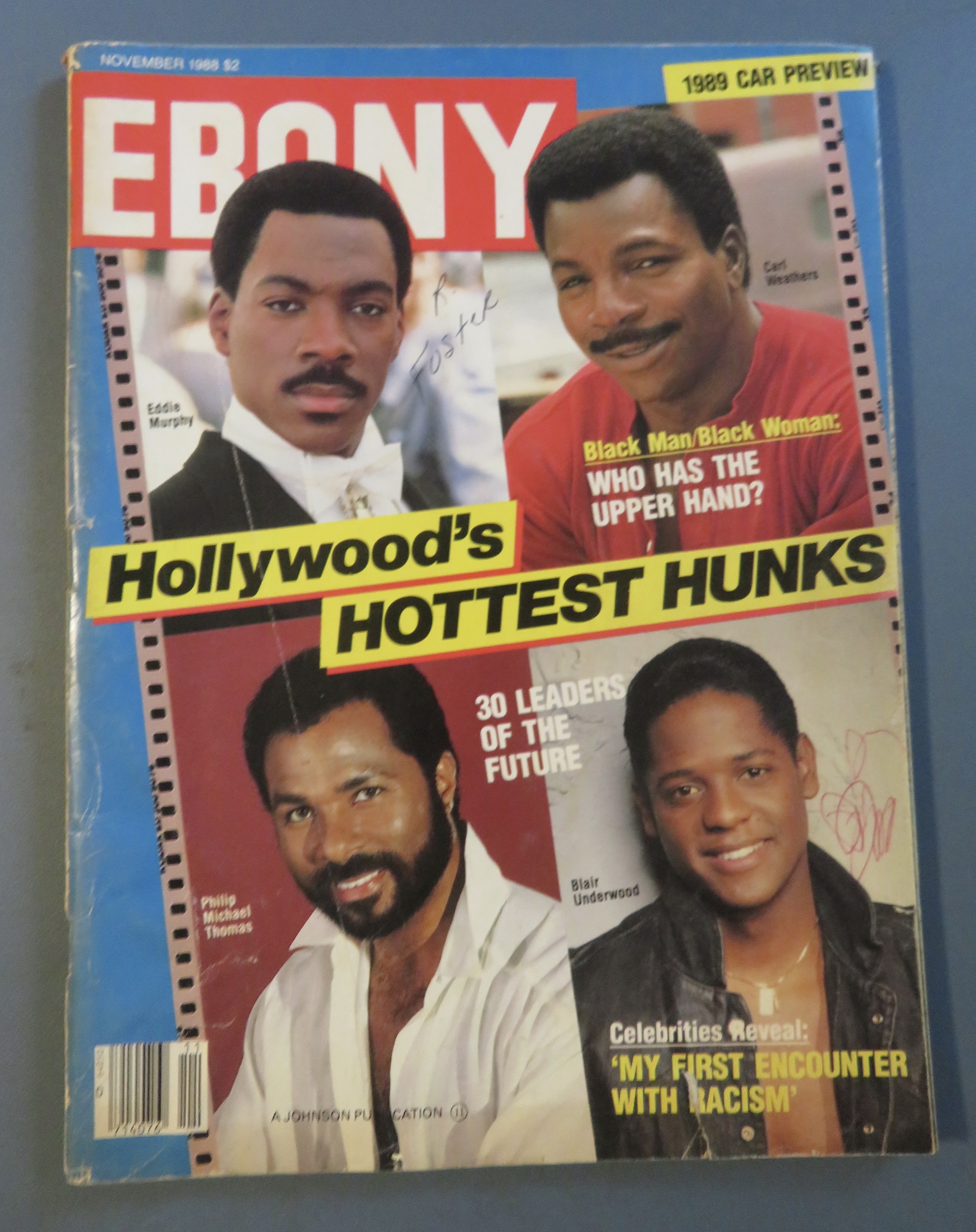 Ebony Magazine November 1988 Hollywood's Hunks