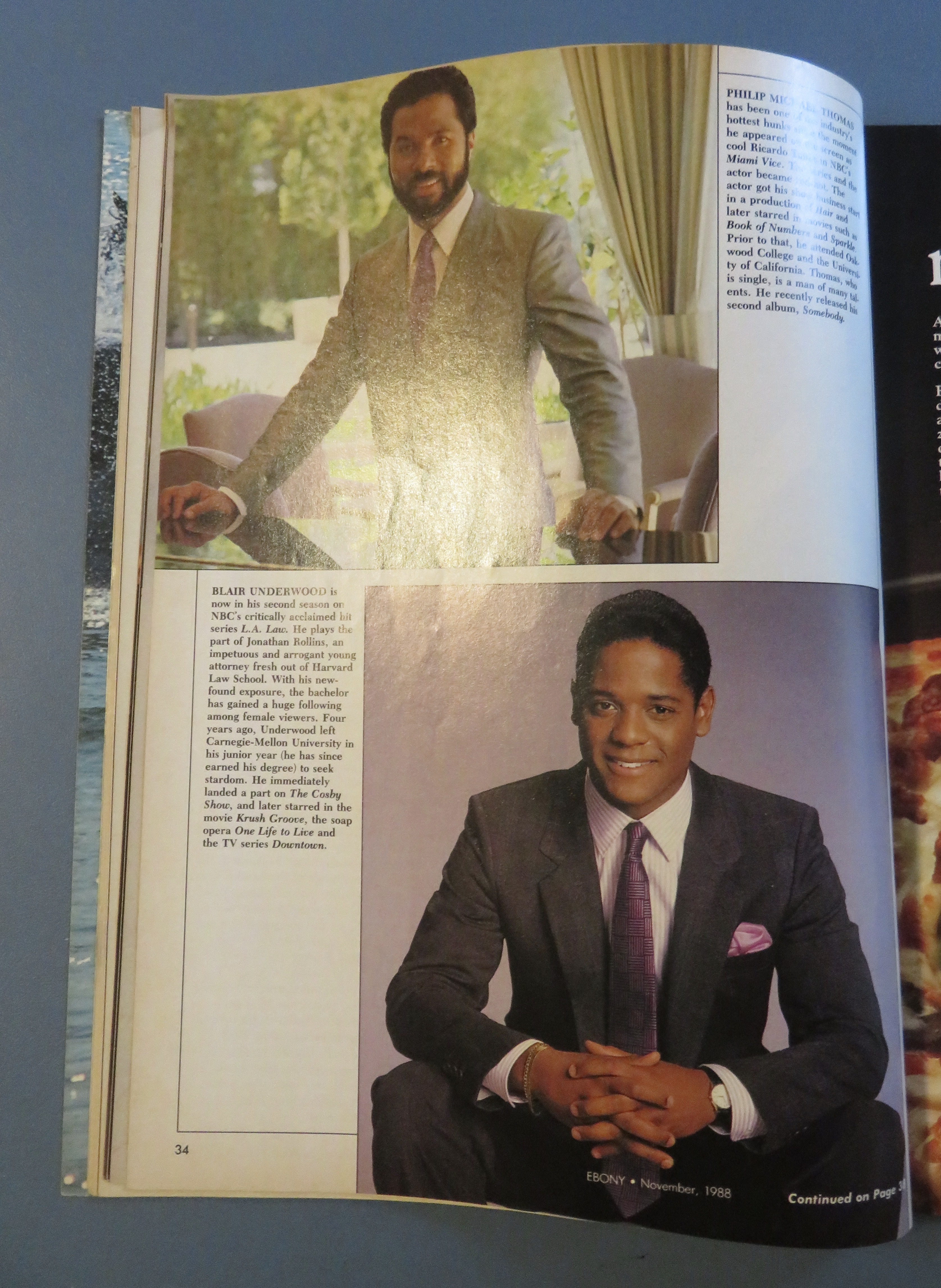 Ebony Magazine November 1988 Hollywood's Hunks