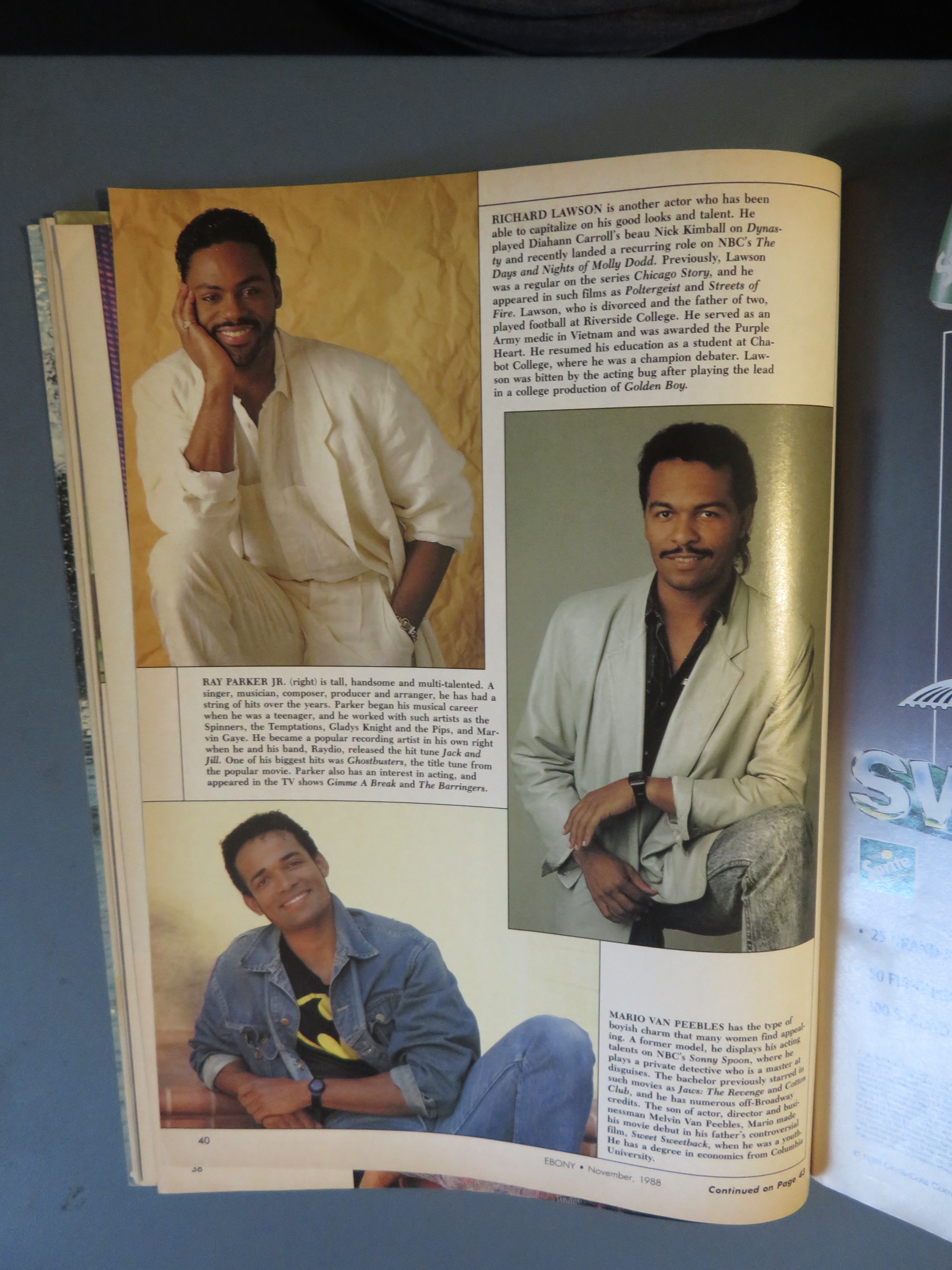 Ebony Magazine November 1988 Hollywood's Hunks