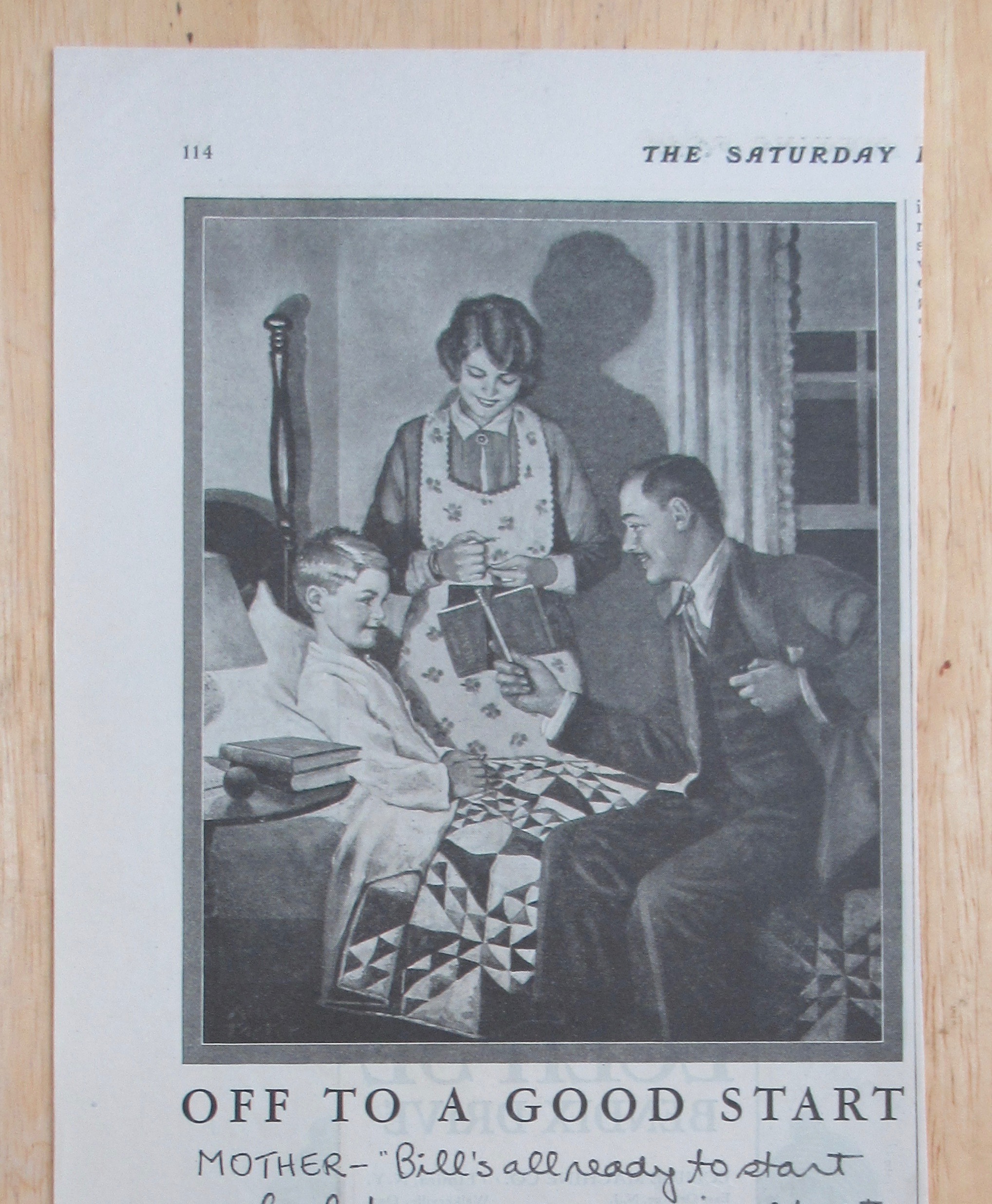 1928 Dixon Ticonderoga Pencils with Mom & Dad with Son