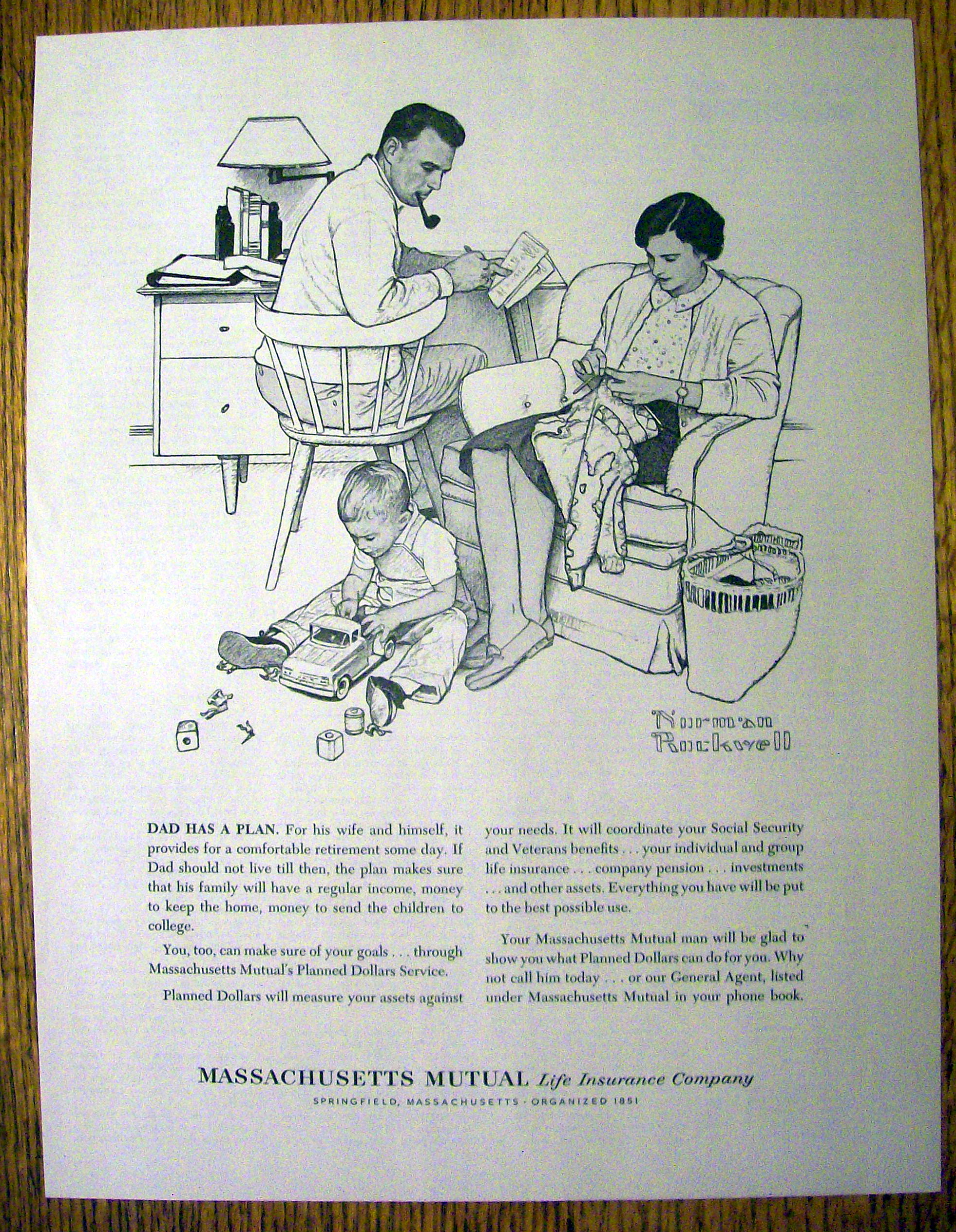 Norman Rockwell 1962 Massachusetts Mutual Life Ins