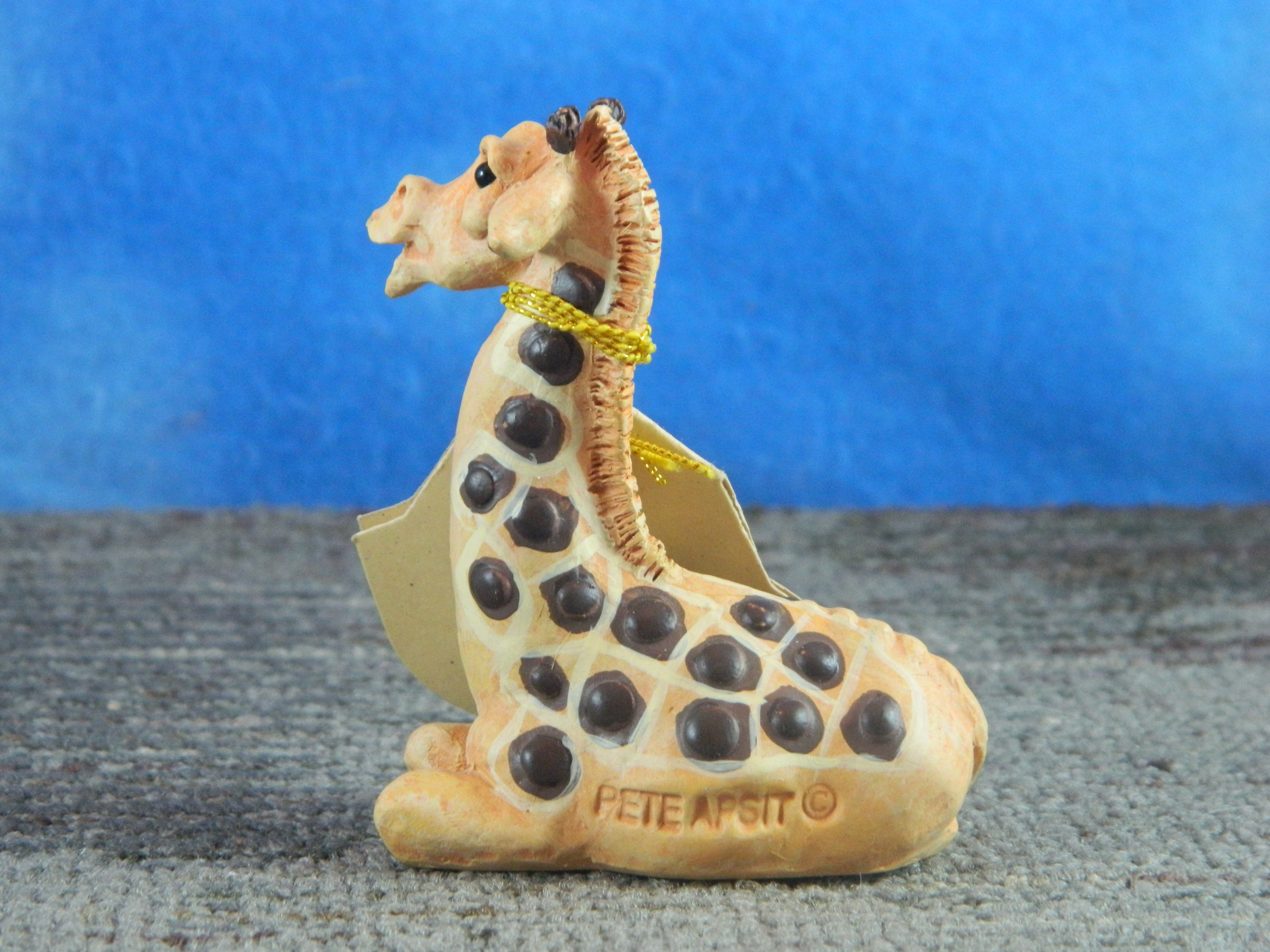 Pete Apsit Small Lying Giraffe Holy Herd Resin