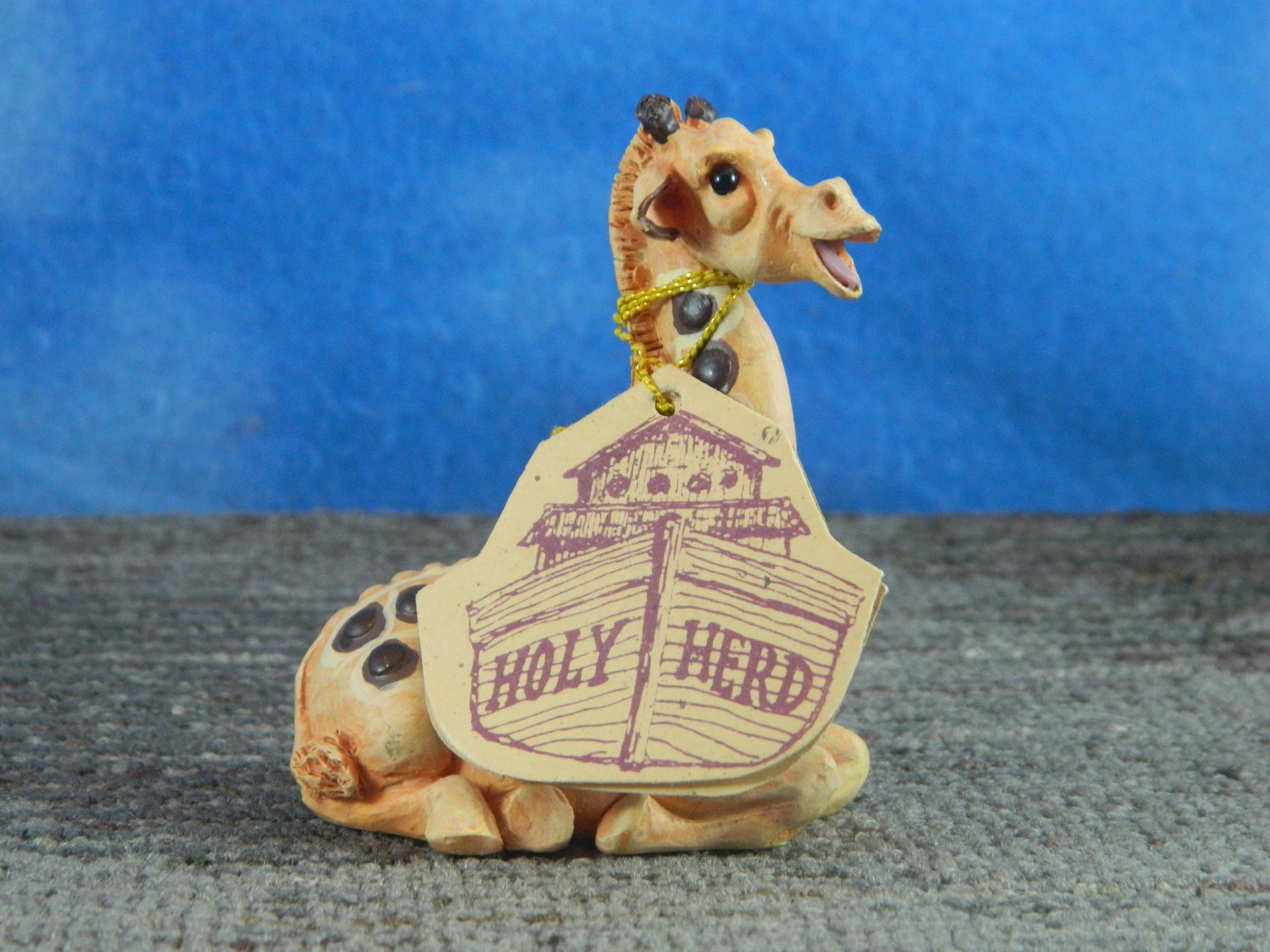 Pete Apsit Small Lying Giraffe Holy Herd Resin