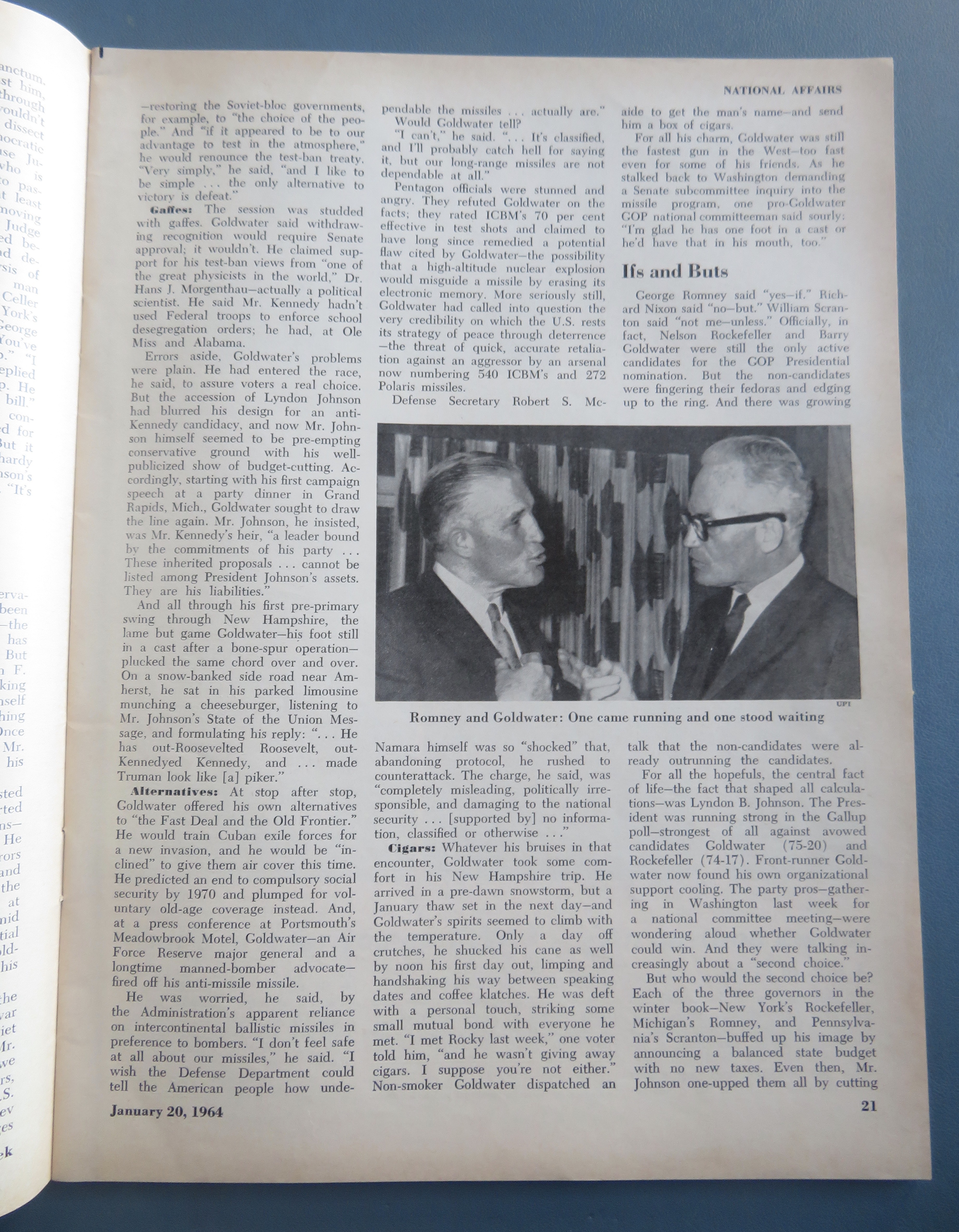 Newsweek Magazine January 20, 1964 Walter Lippmann