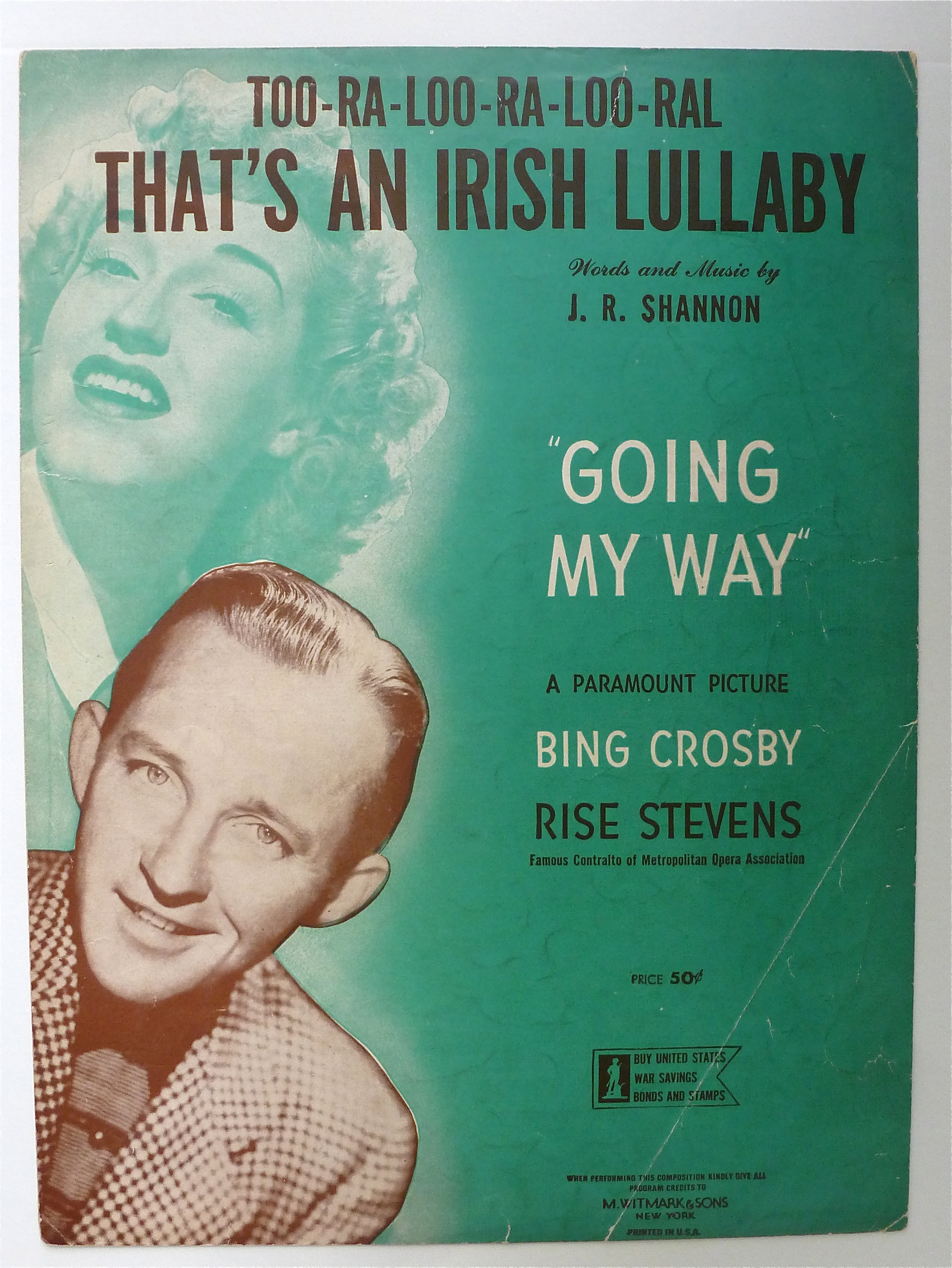 Sheet Music For 1944 That's An Irish Lullaby