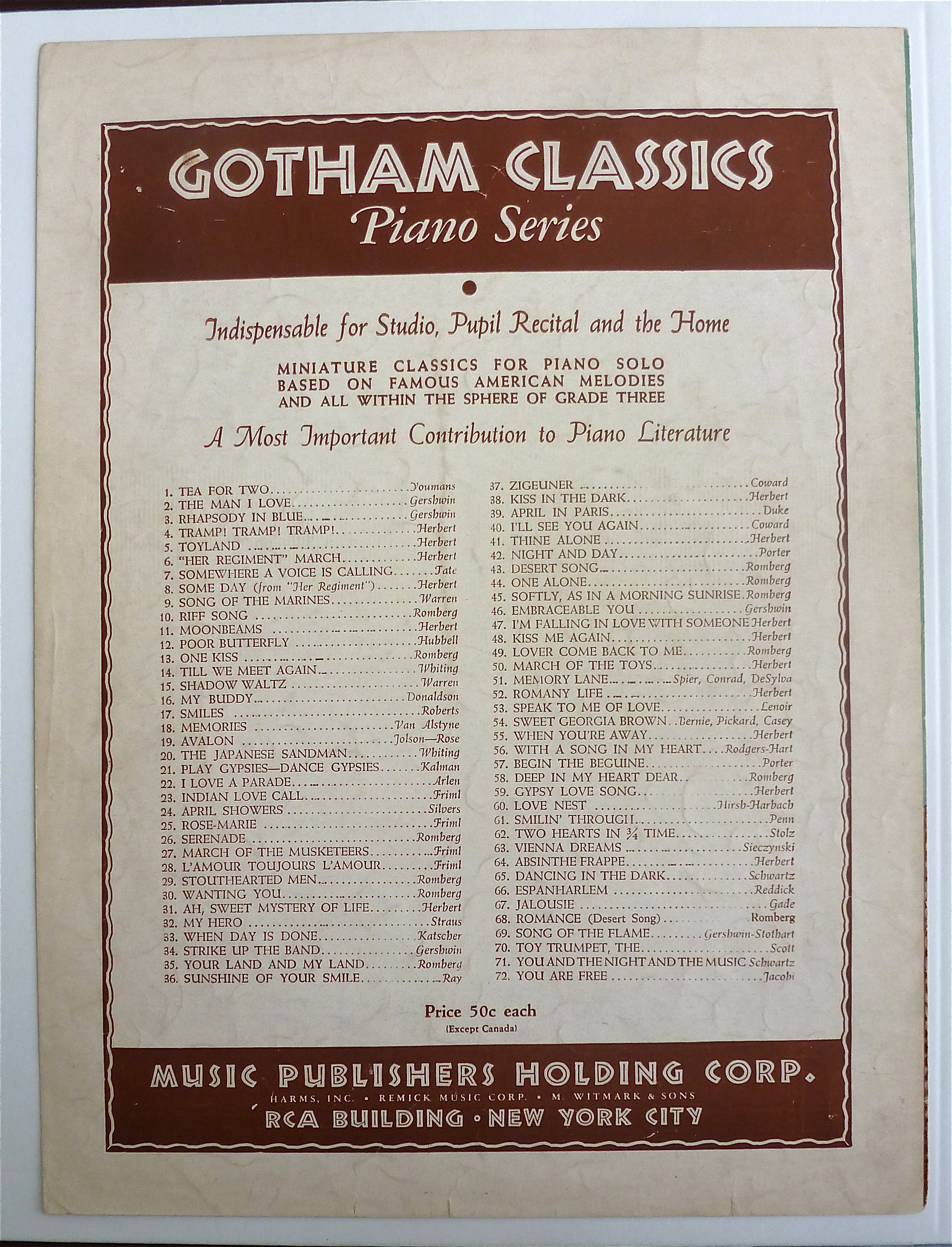 Sheet Music For 1944 That's An Irish Lullaby