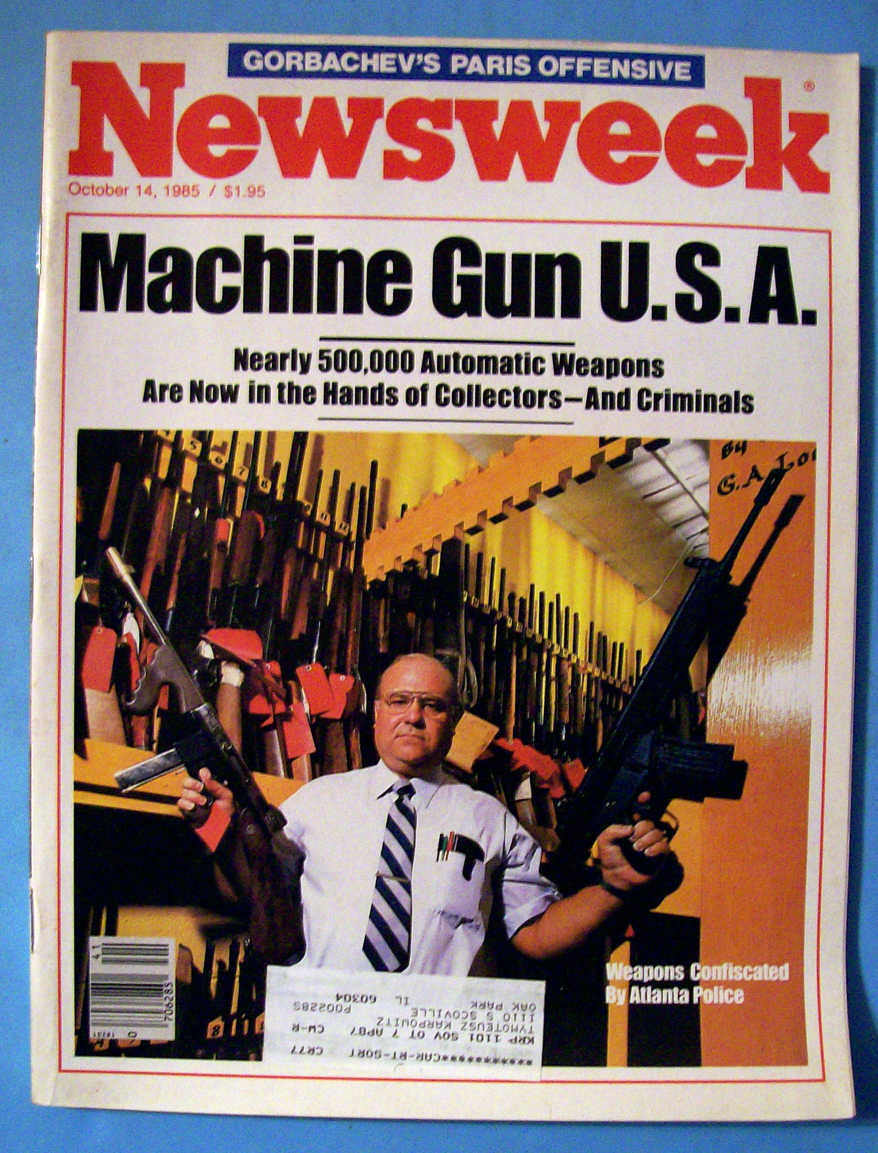 Newsweek Magazine - October 14, 1985 - Machine Gun