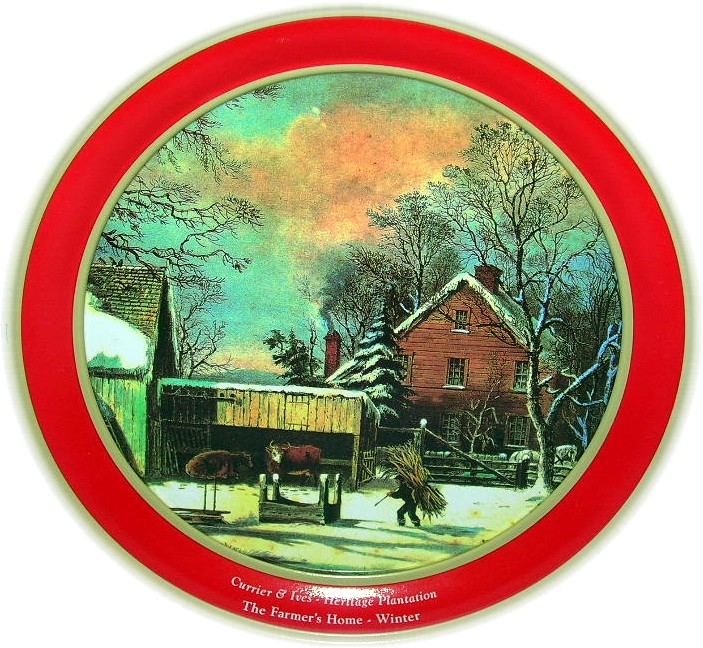 Currier & Ives Canister Tin