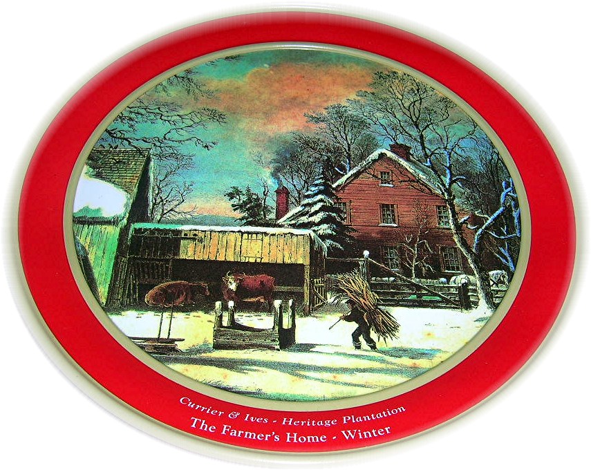 Currier & Ives Canister Tin