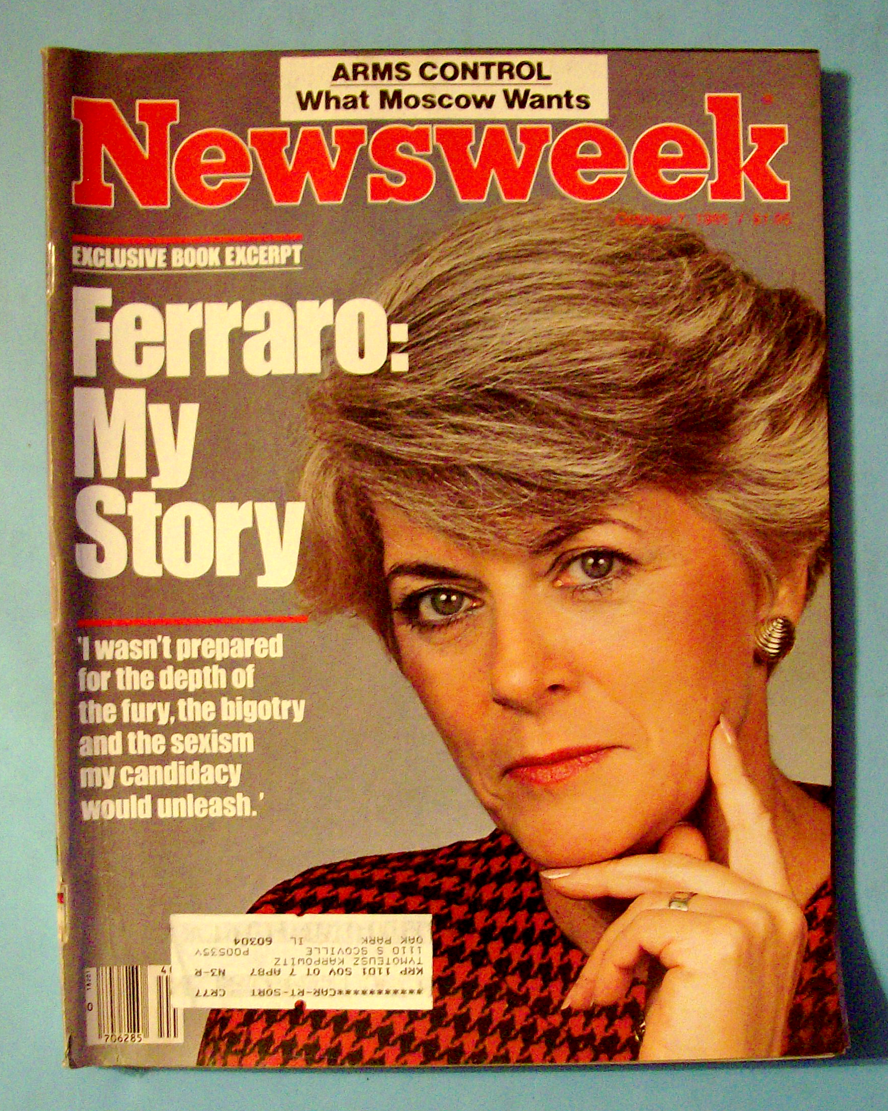 Newsweek Magazine - October 7, 1985 - Geraldine Ferraro
