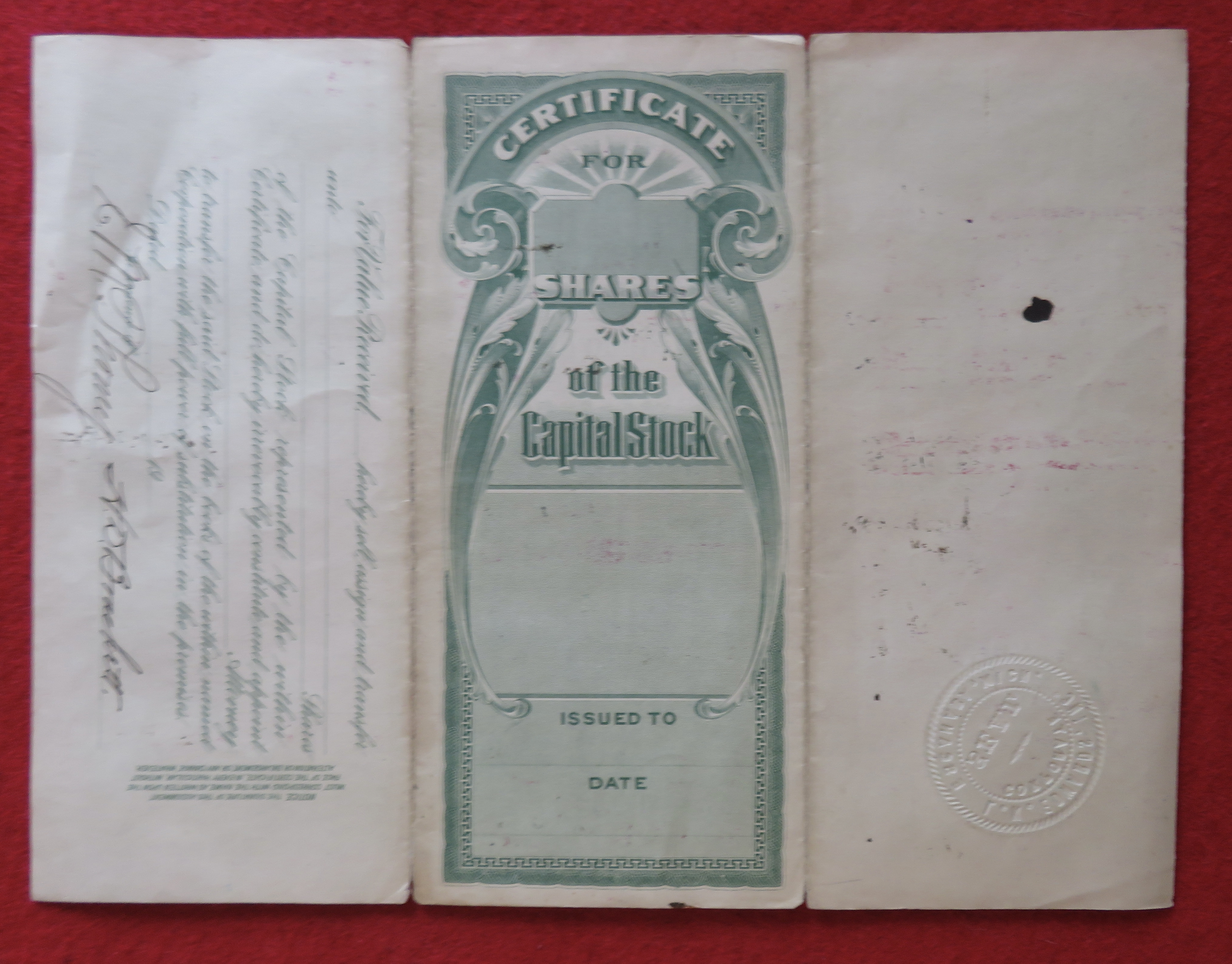 1922 L. K. Edwards Incorporated Stock Certificate