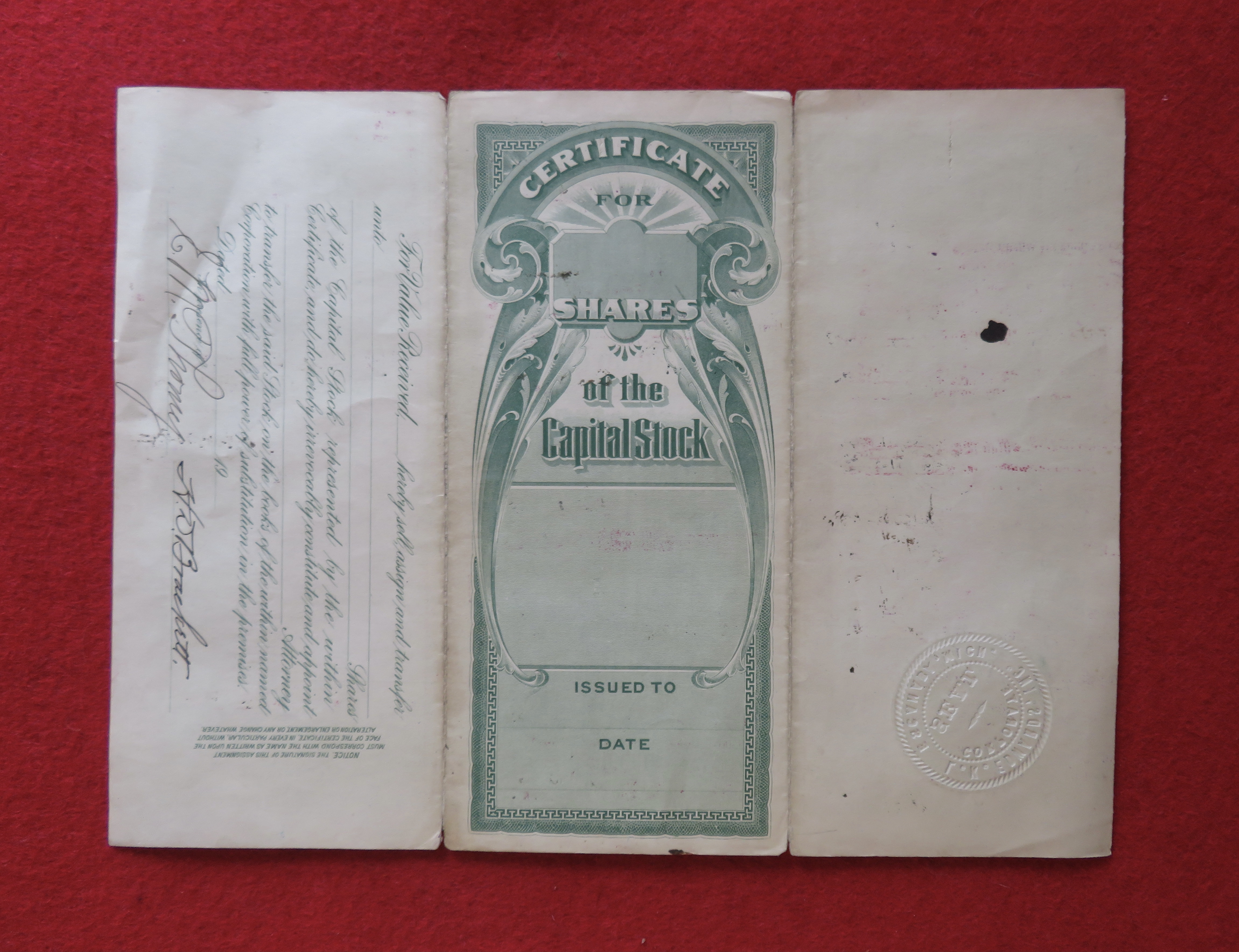 1922 L. K. Edwards Incorporated Stock Certificate