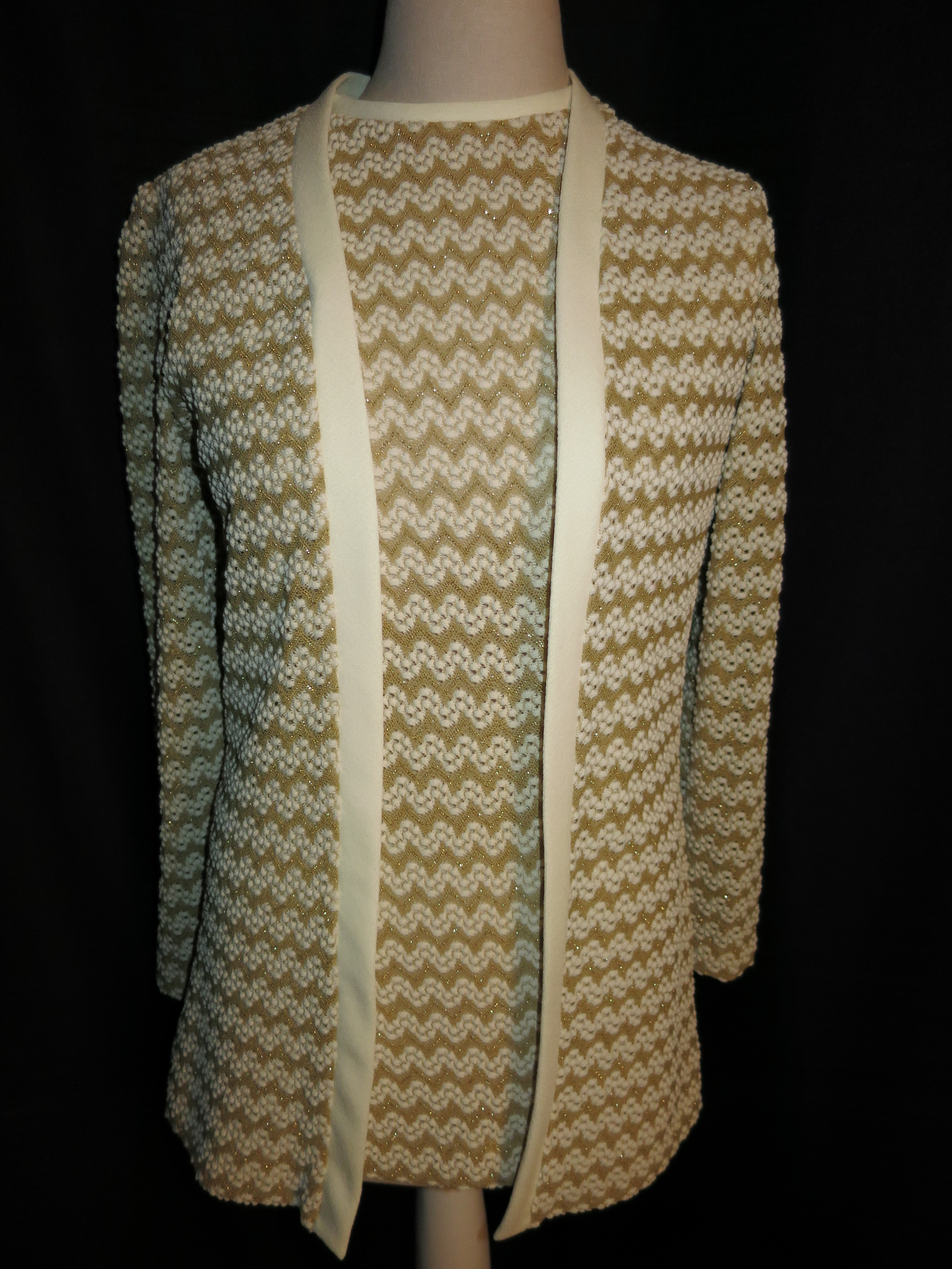 Vintage Sears Fashions Blouse Blazer Jacket Set Size 10