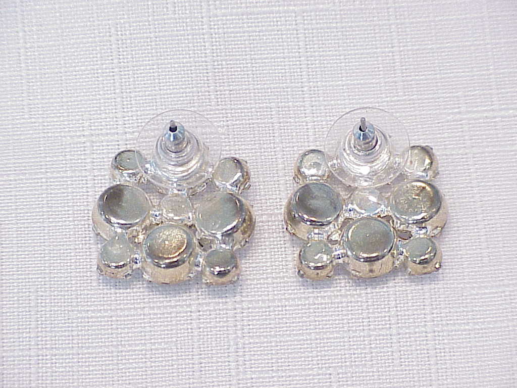 Brilliant Clear Rhinestone Pierced Earrings