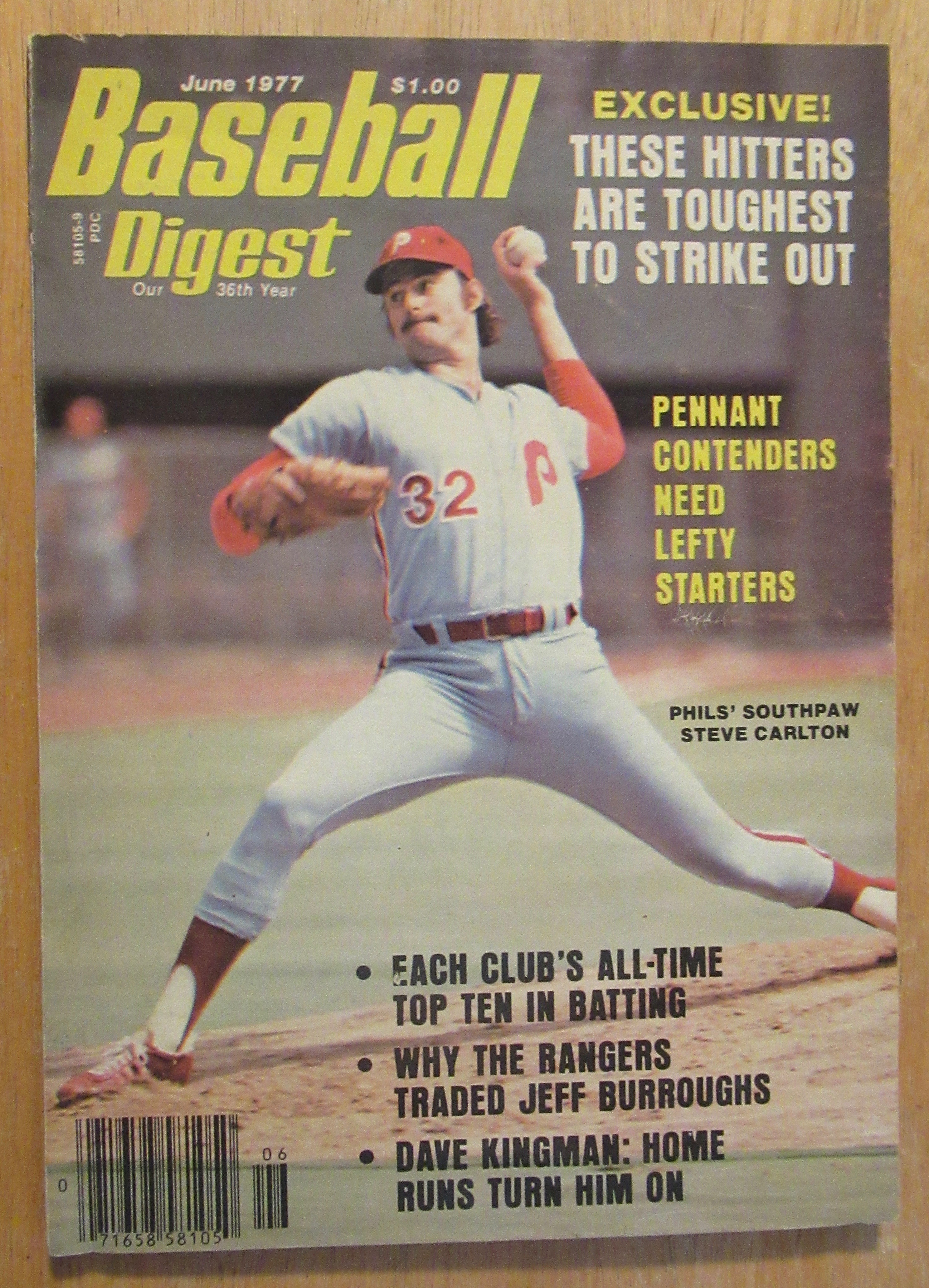 Baseball Digest Magazine June 1977 Steve Carlton