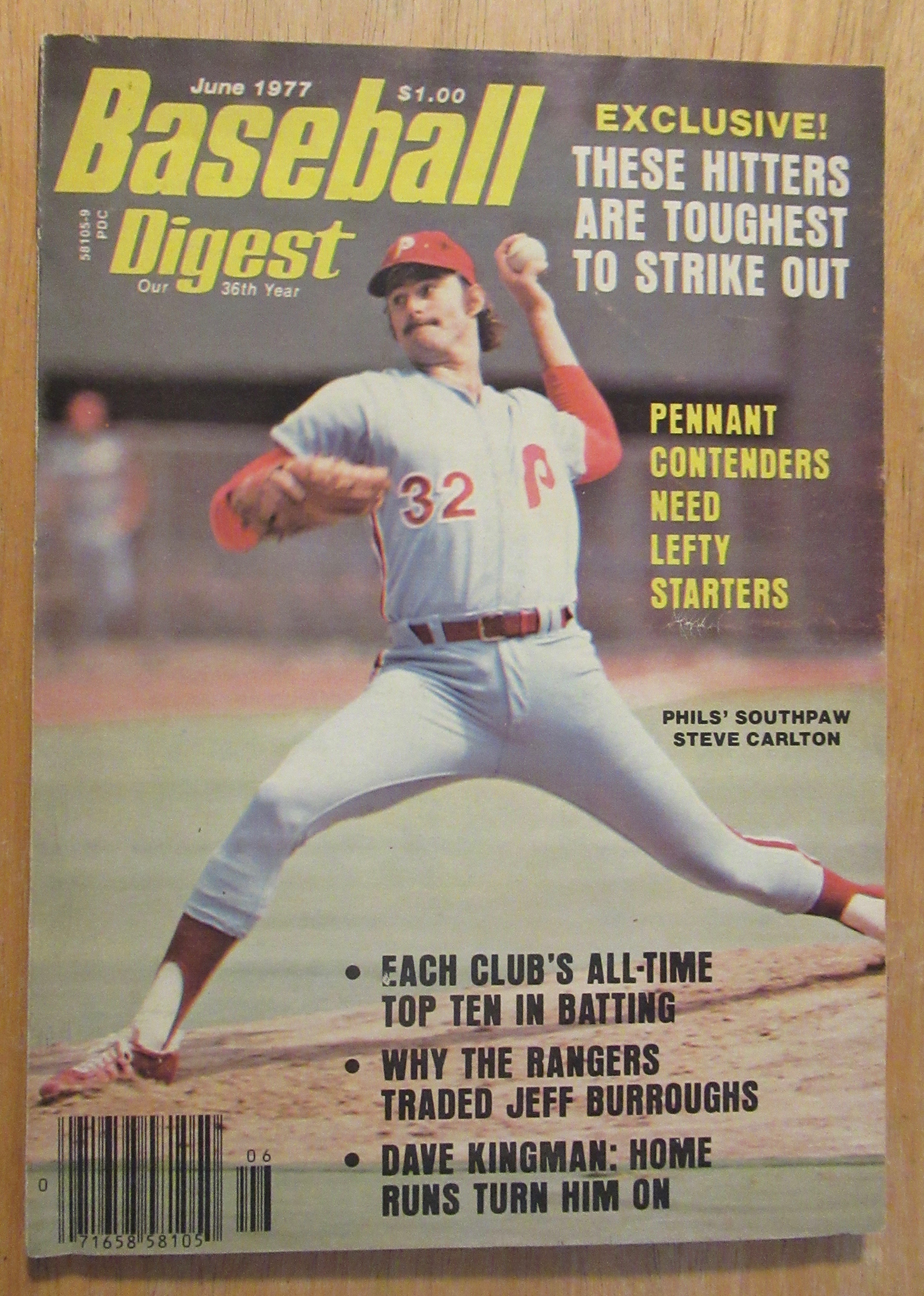 Baseball Digest Magazine June 1977 Steve Carlton