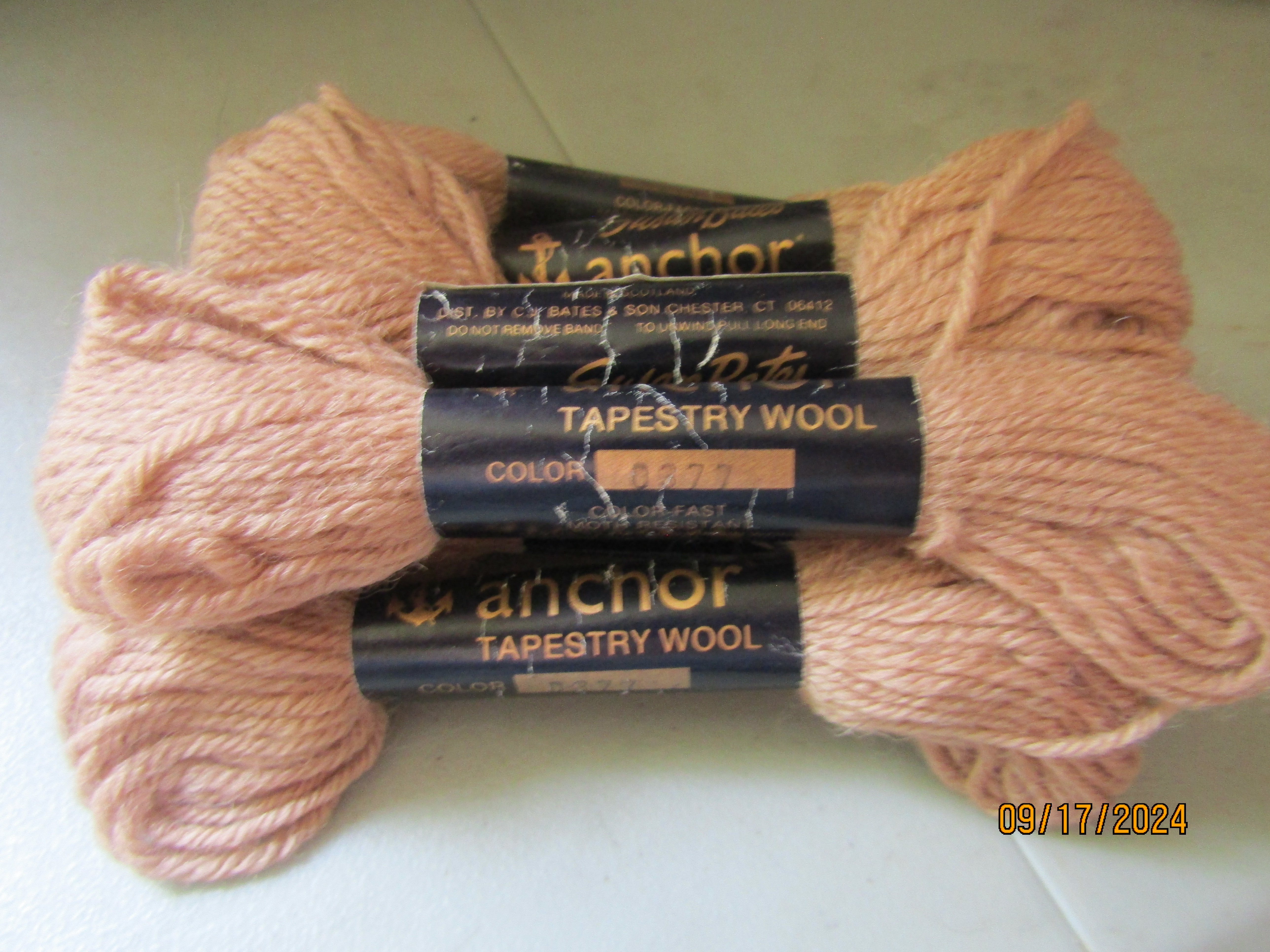 Vintage Susan Bates Anchor Tapestry Wool Color # 0377