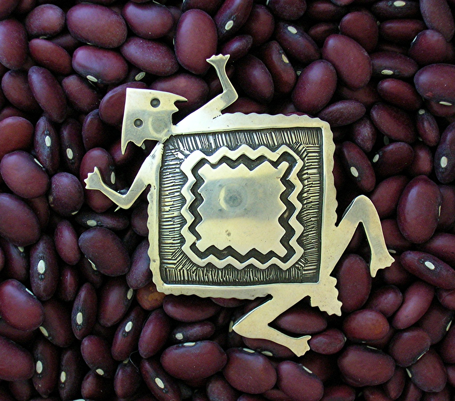 Sterling Silver P. YELLOWHORSE Lizard Brooch Pin
