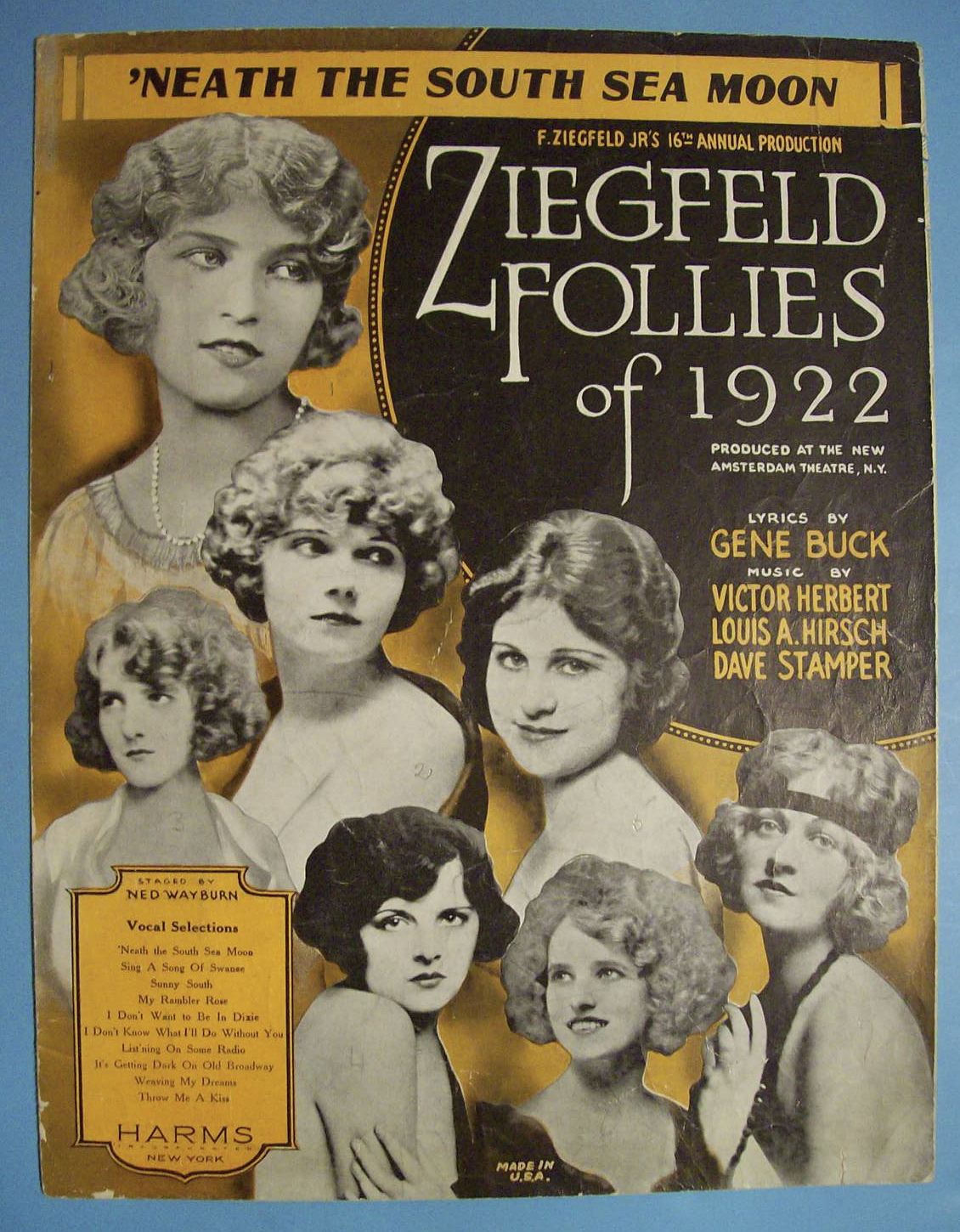 Sheet Music For 1922 'Neath The South Sea Moon