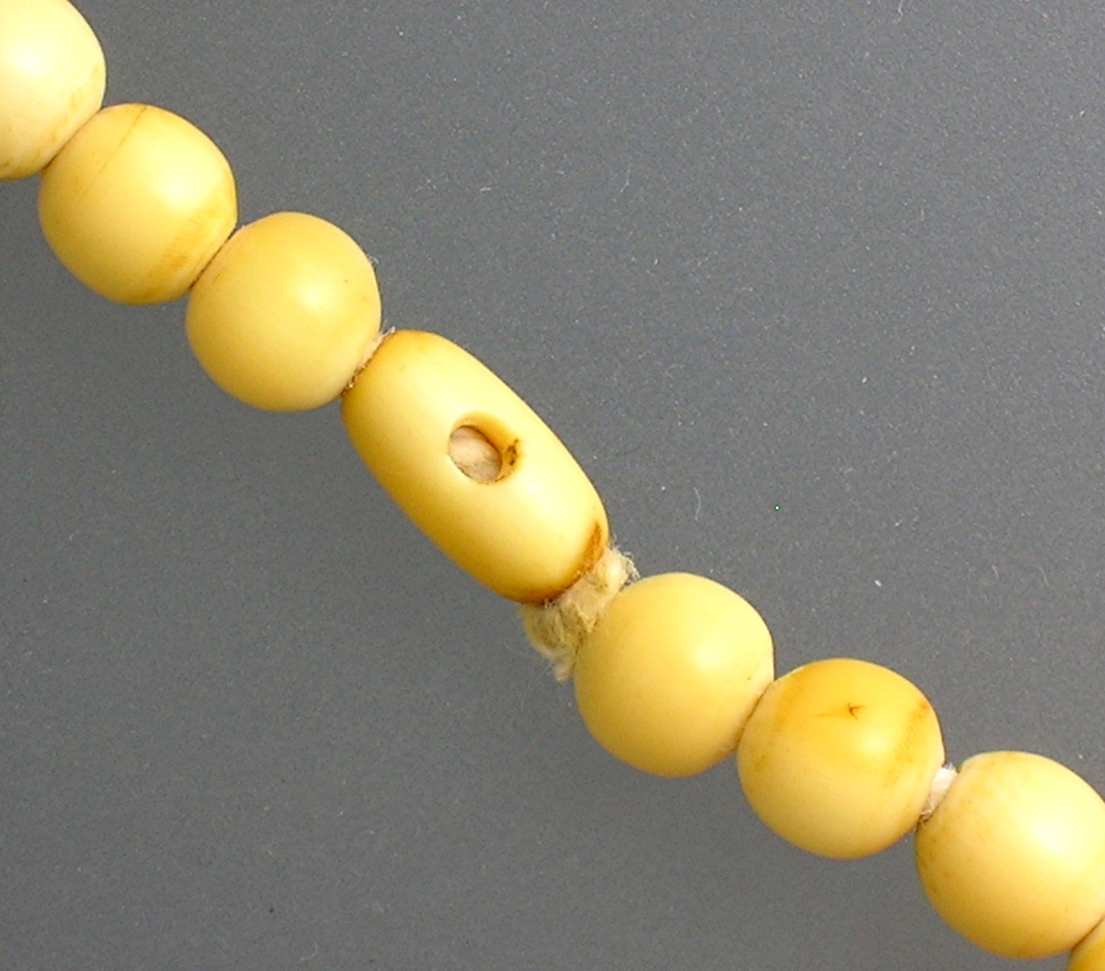Bone Beads 9mm 22 Inch 1 Inch Pendant Necklace