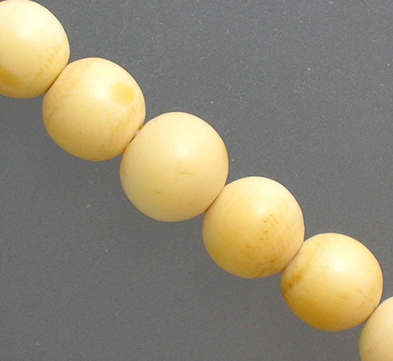 Bone Beads 9mm 22 Inch 1 Inch Pendant Necklace