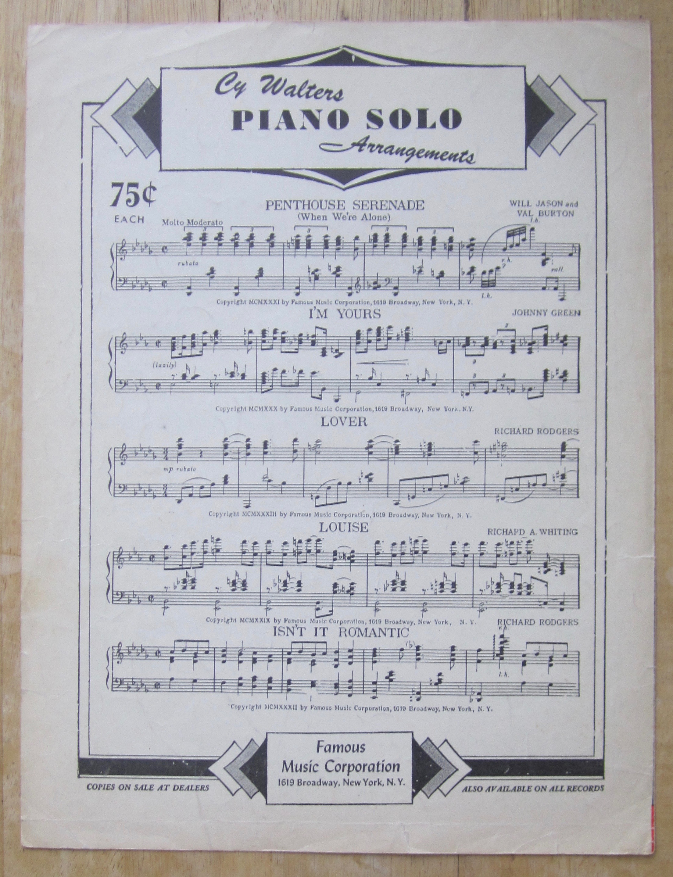 1947 Sheet Music For I Wish I Didn't Love You So