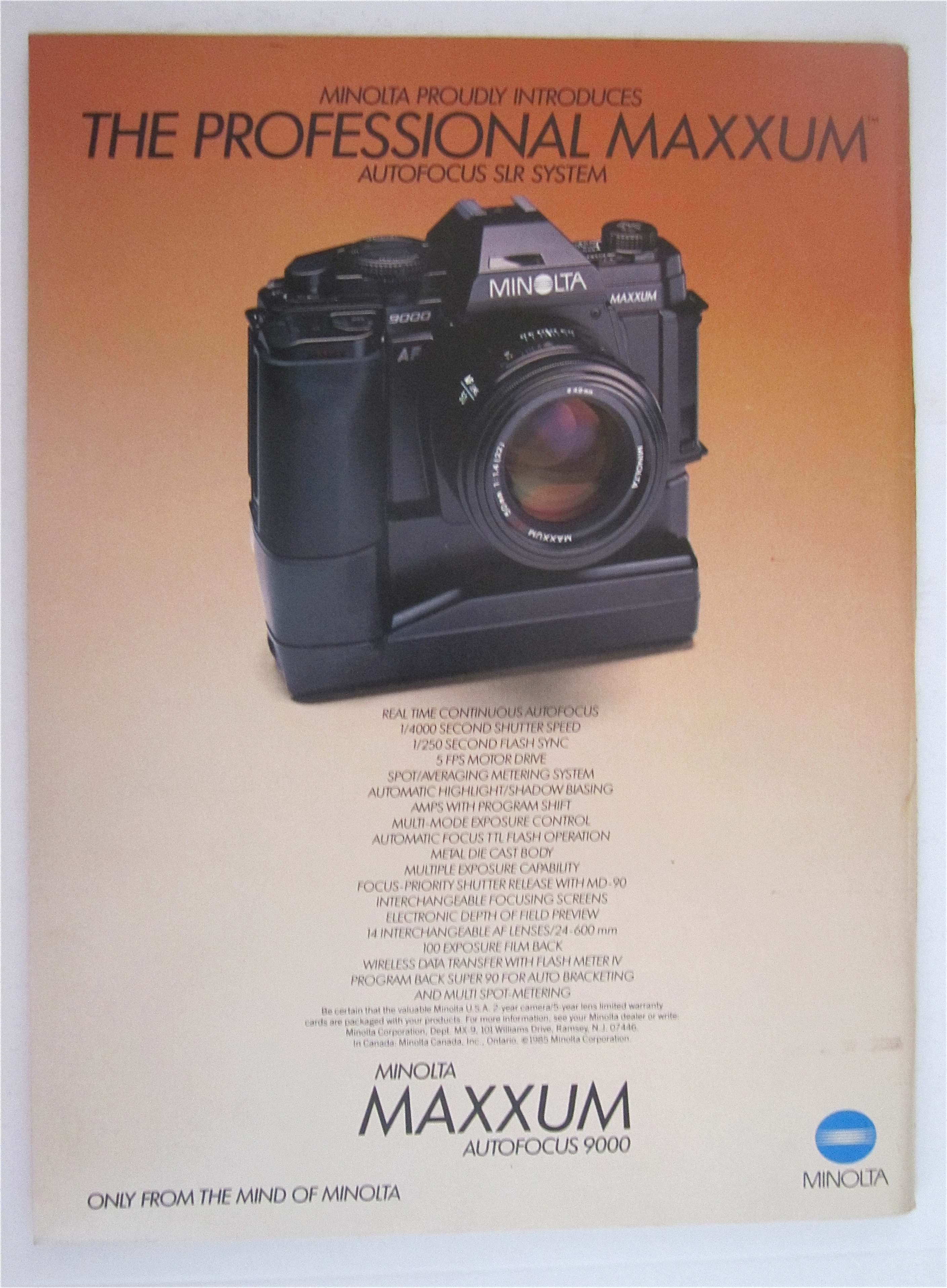 American Photographer Magazine November 1985