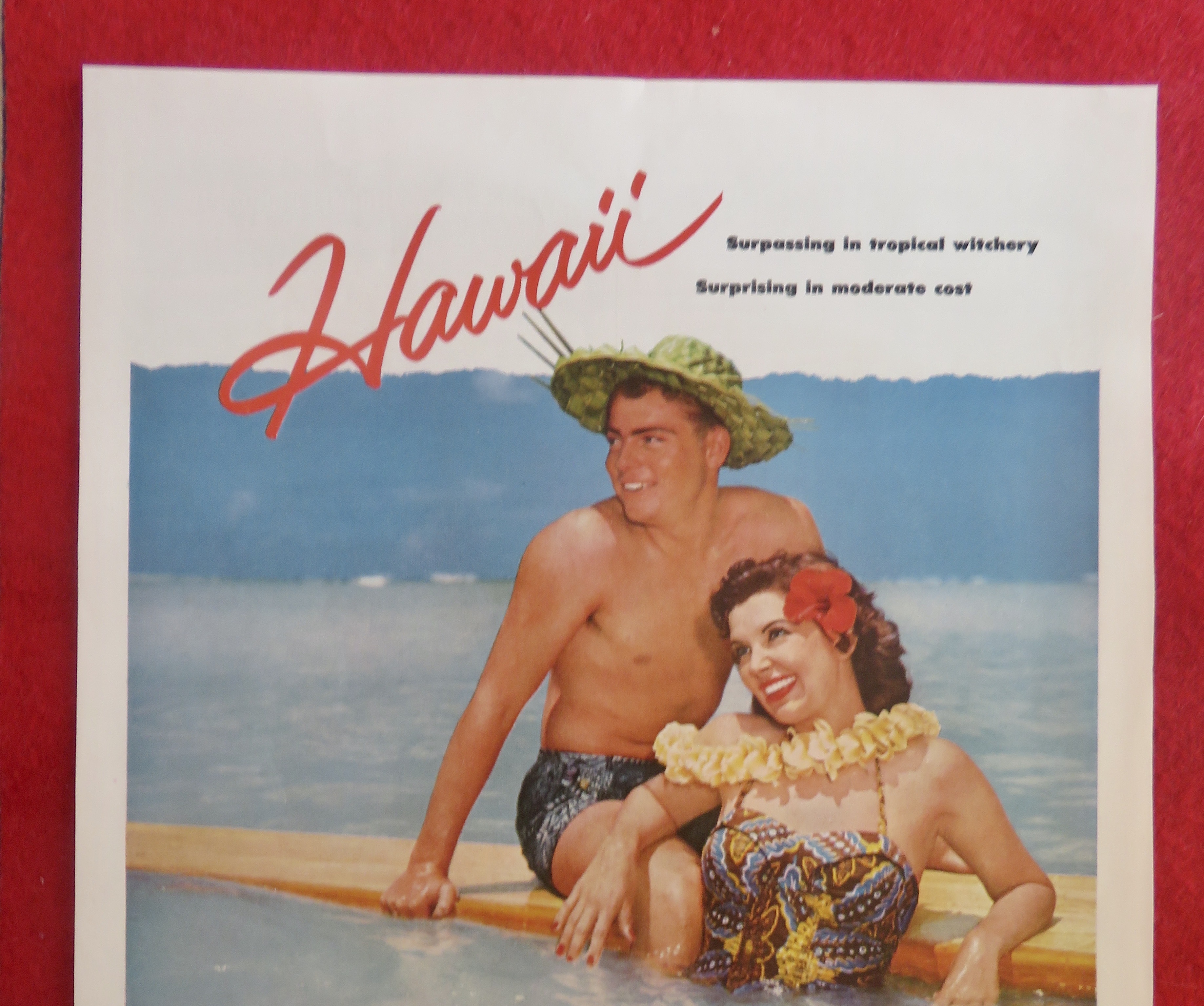 1950's Hawaii Visitors Bureau with Man & Woman