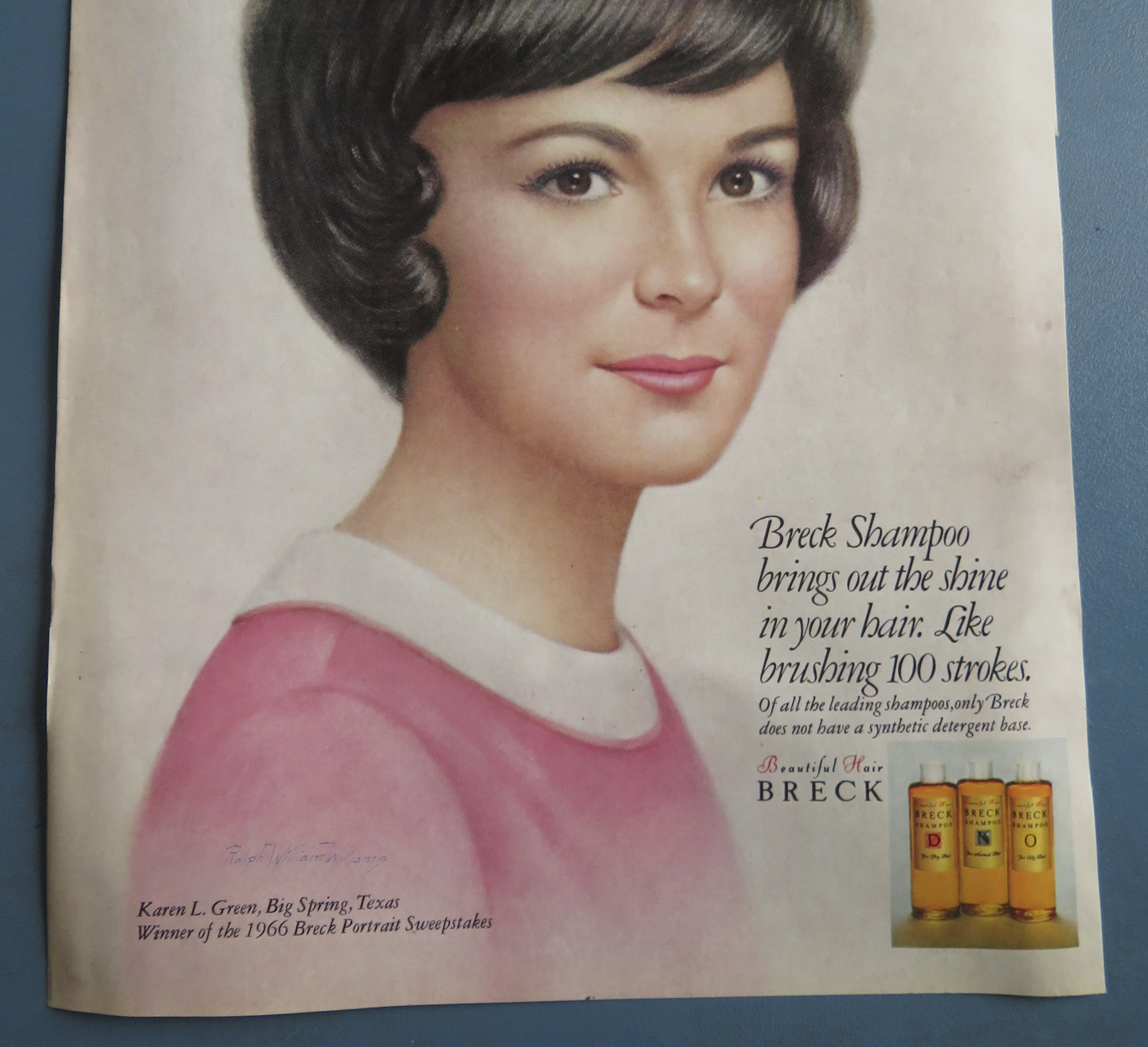 1967 Breck Shampoo with Winner of 1966 Breck Sweepstake