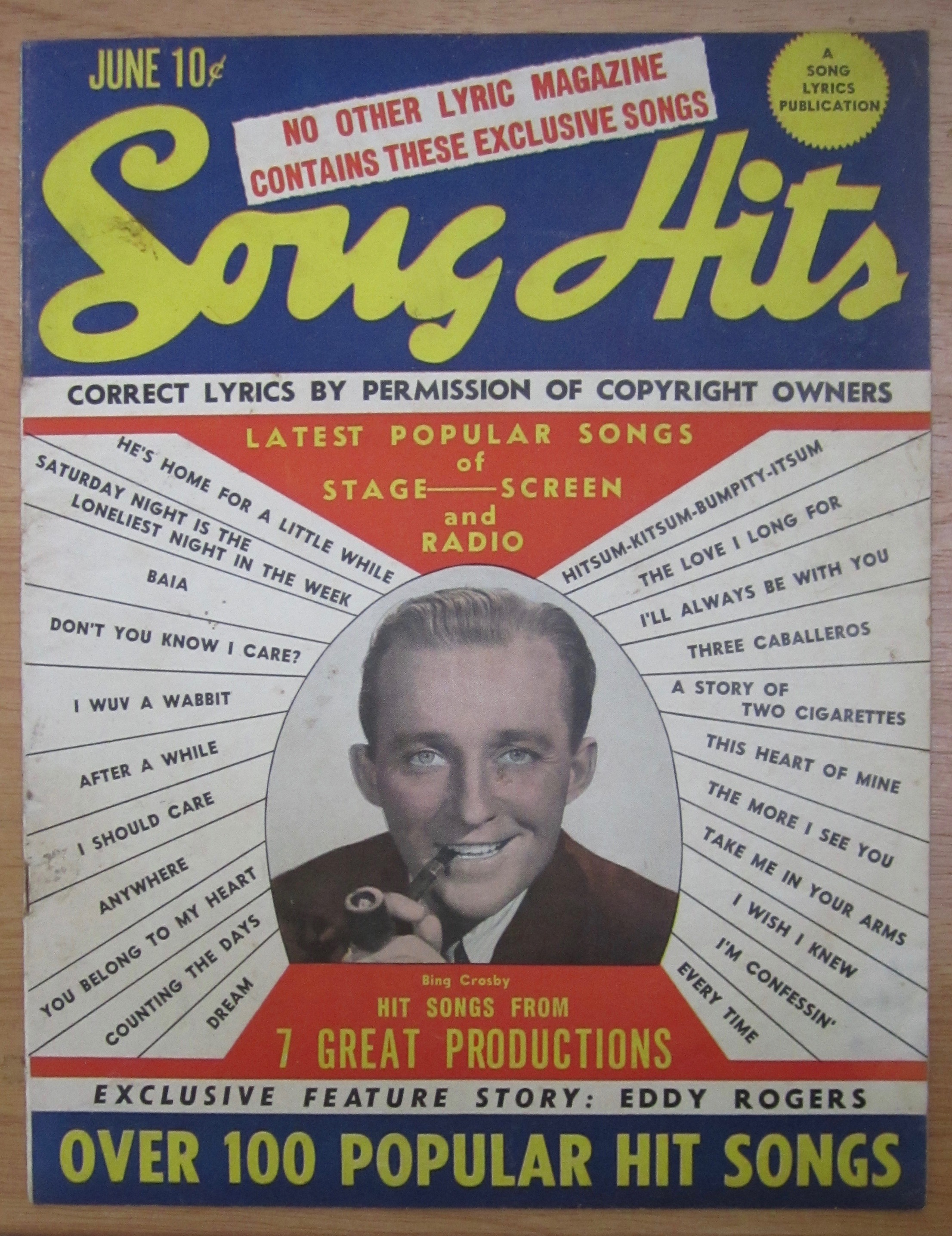 Song Hits Magazine June 1945 Bing Crosby