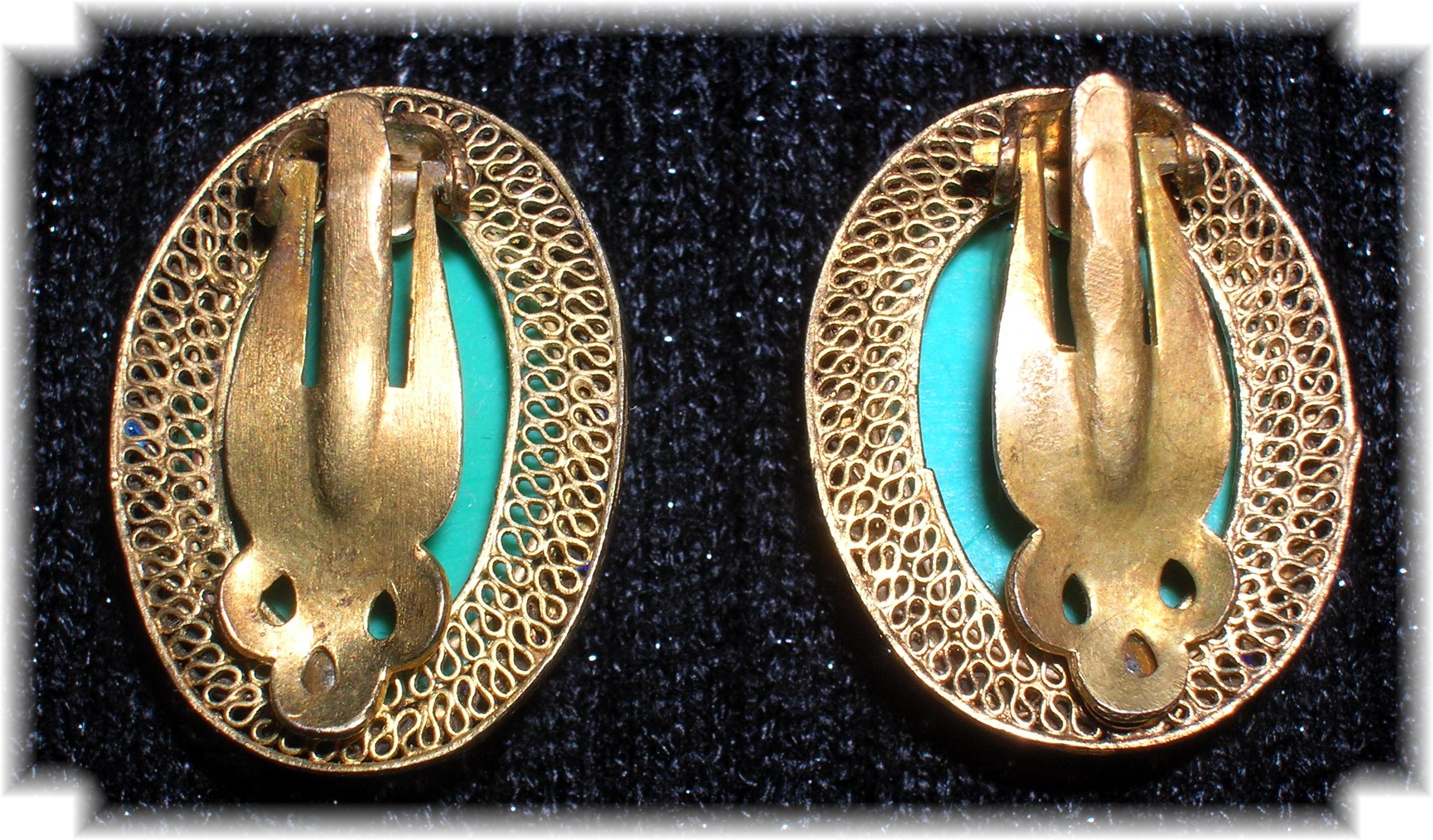 Sterling Silver Turquoise Gold Vermeil Earrings