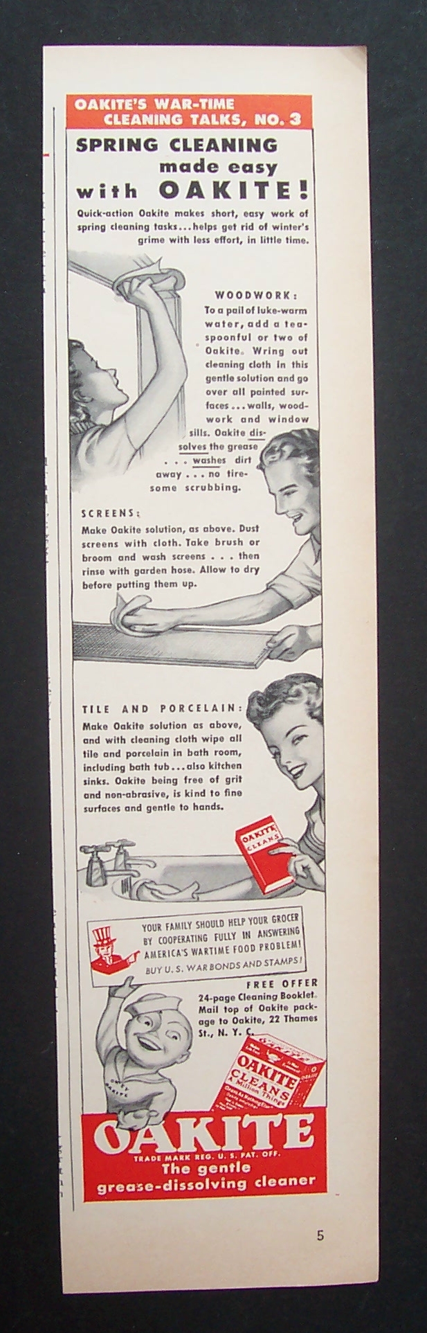 1943 Oakite Grease - Dissolving Cleaner