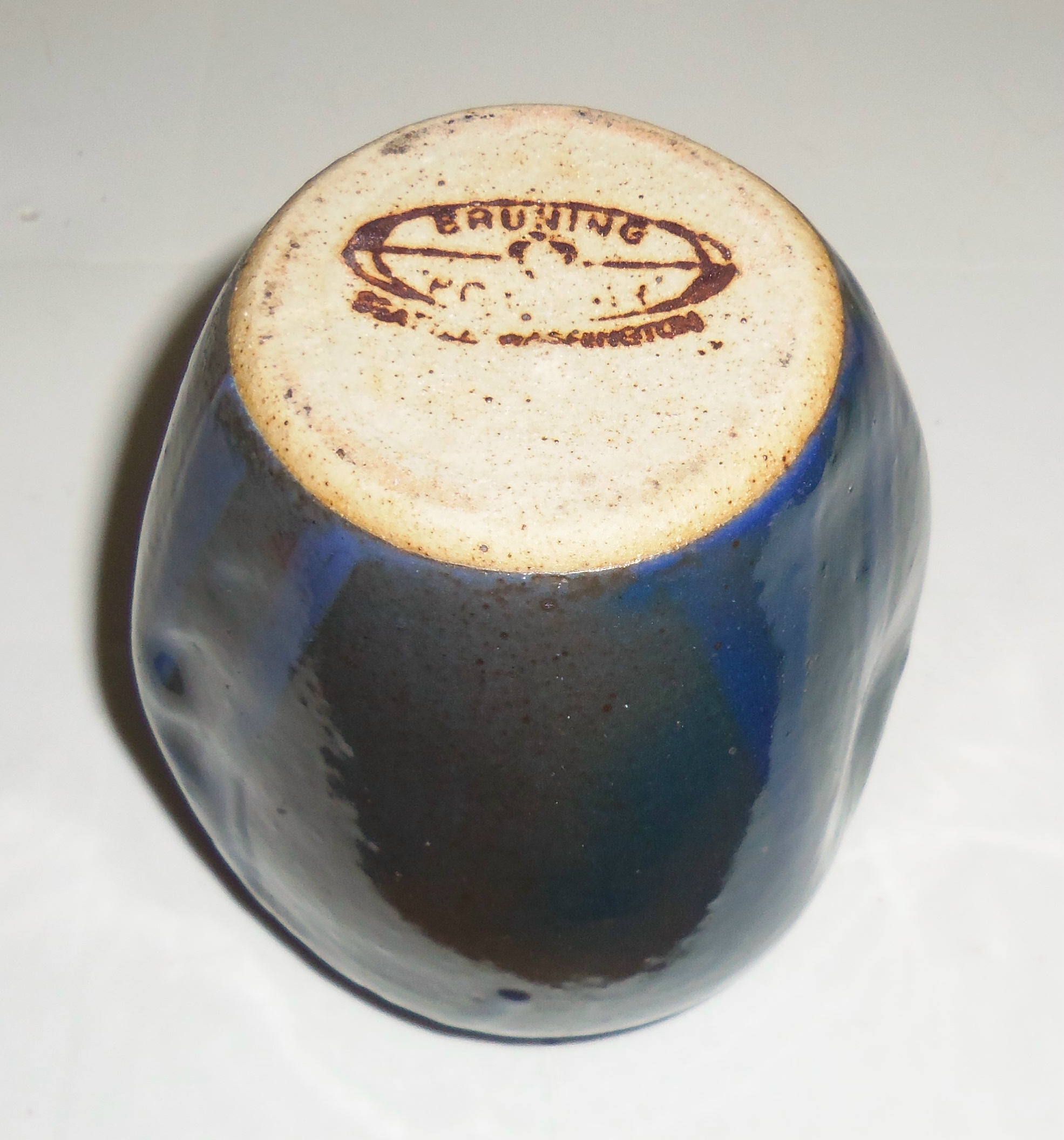 Bruning Pottery Seattle Heavy Wheel Thrown Vase!