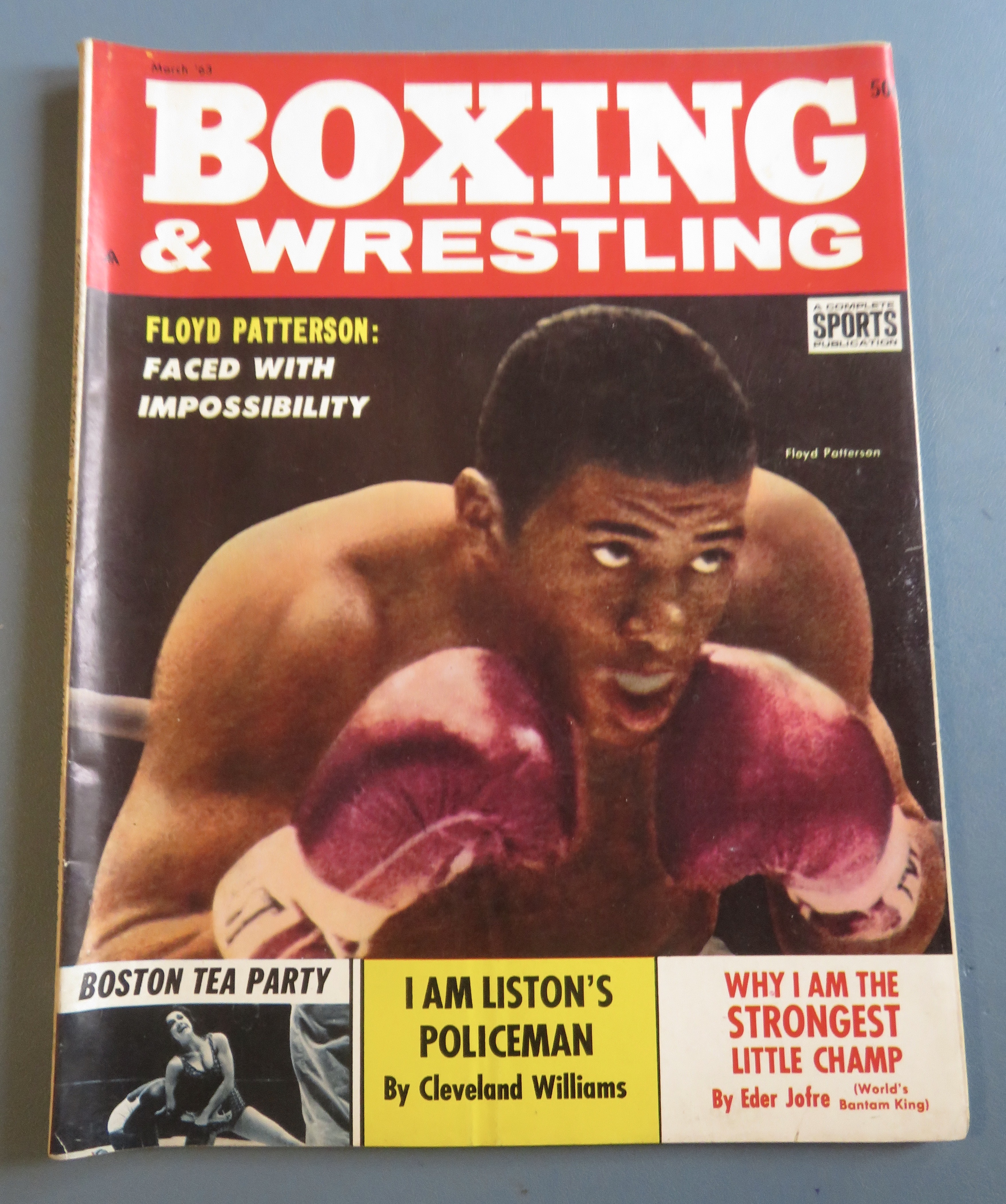 Boxing & Wrestling Magazine March 1963 Floyd Patterson