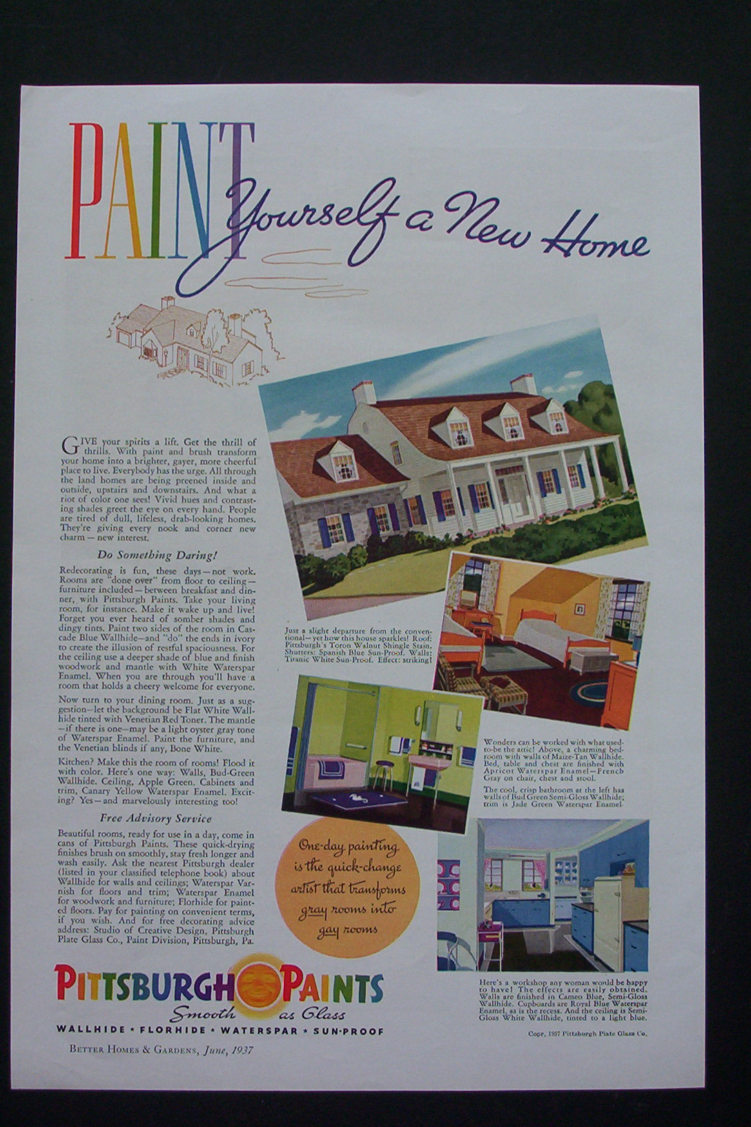 1937 Pittsburgh Paints With Paint New Home