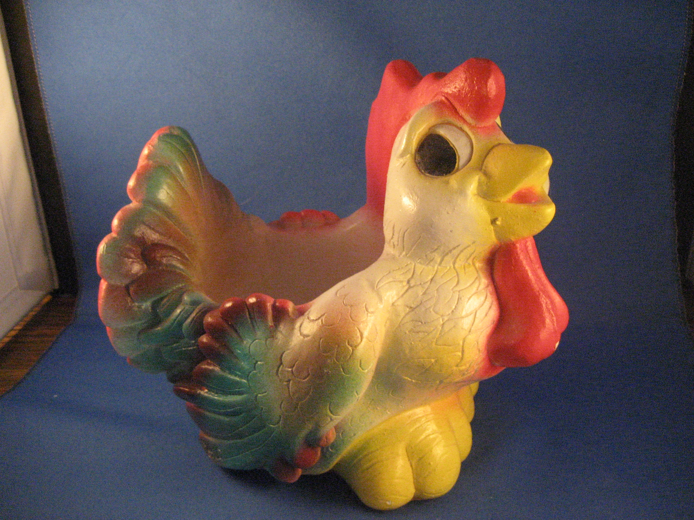 Chalkware Rooster Planter