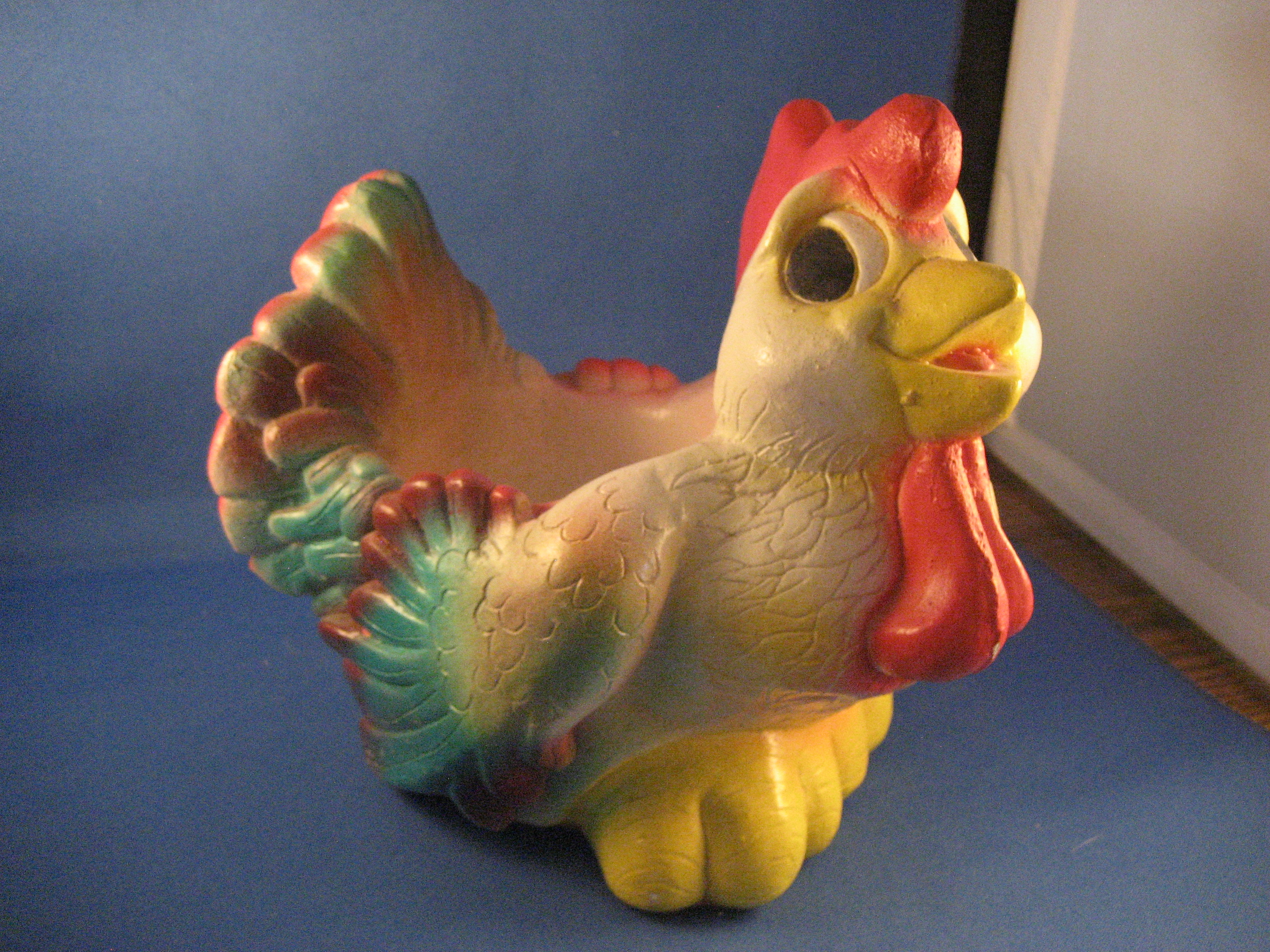 Chalkware Rooster Planter