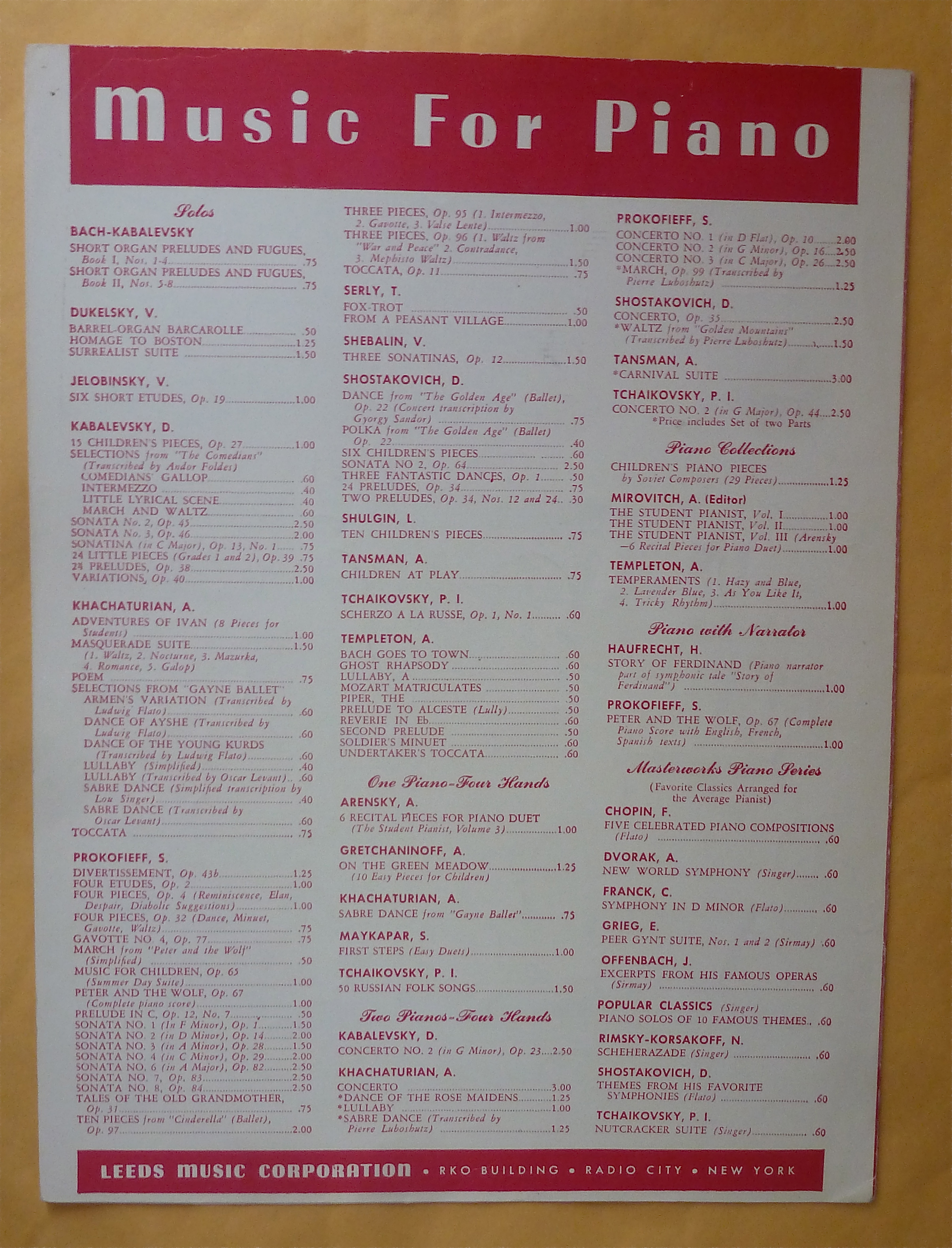 Sheet Music For 1948 The Hot Canary
