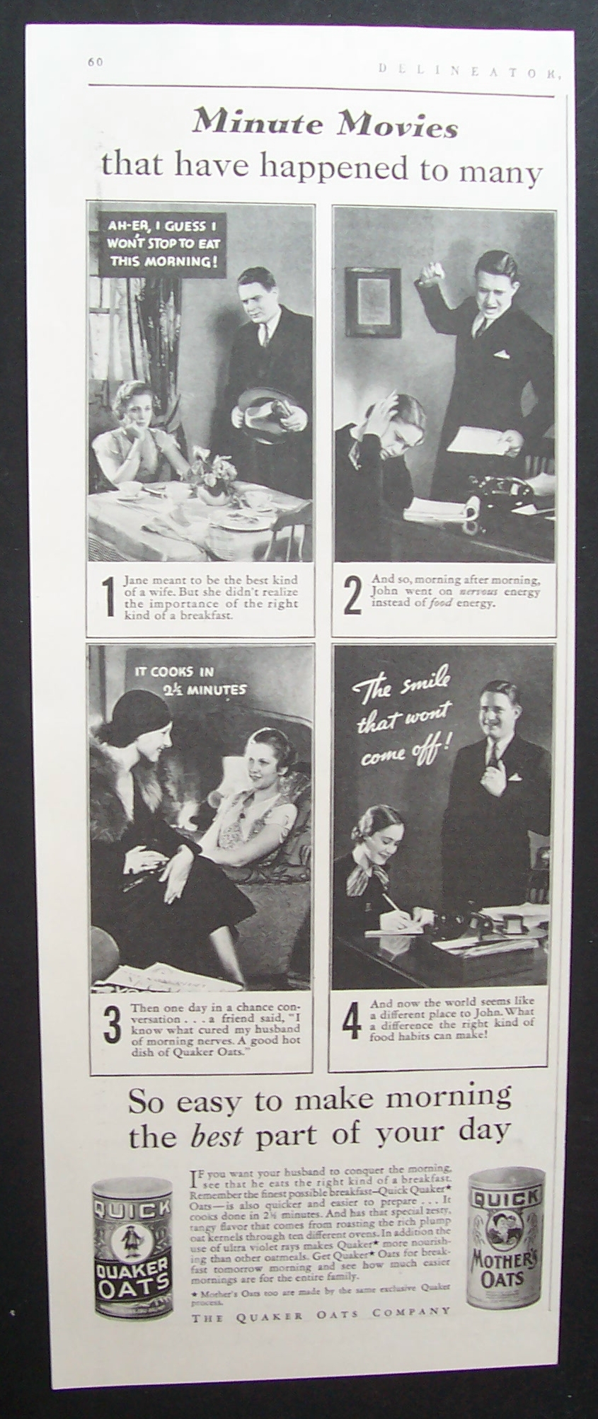 1934 Quick Quaker Oats Cereal